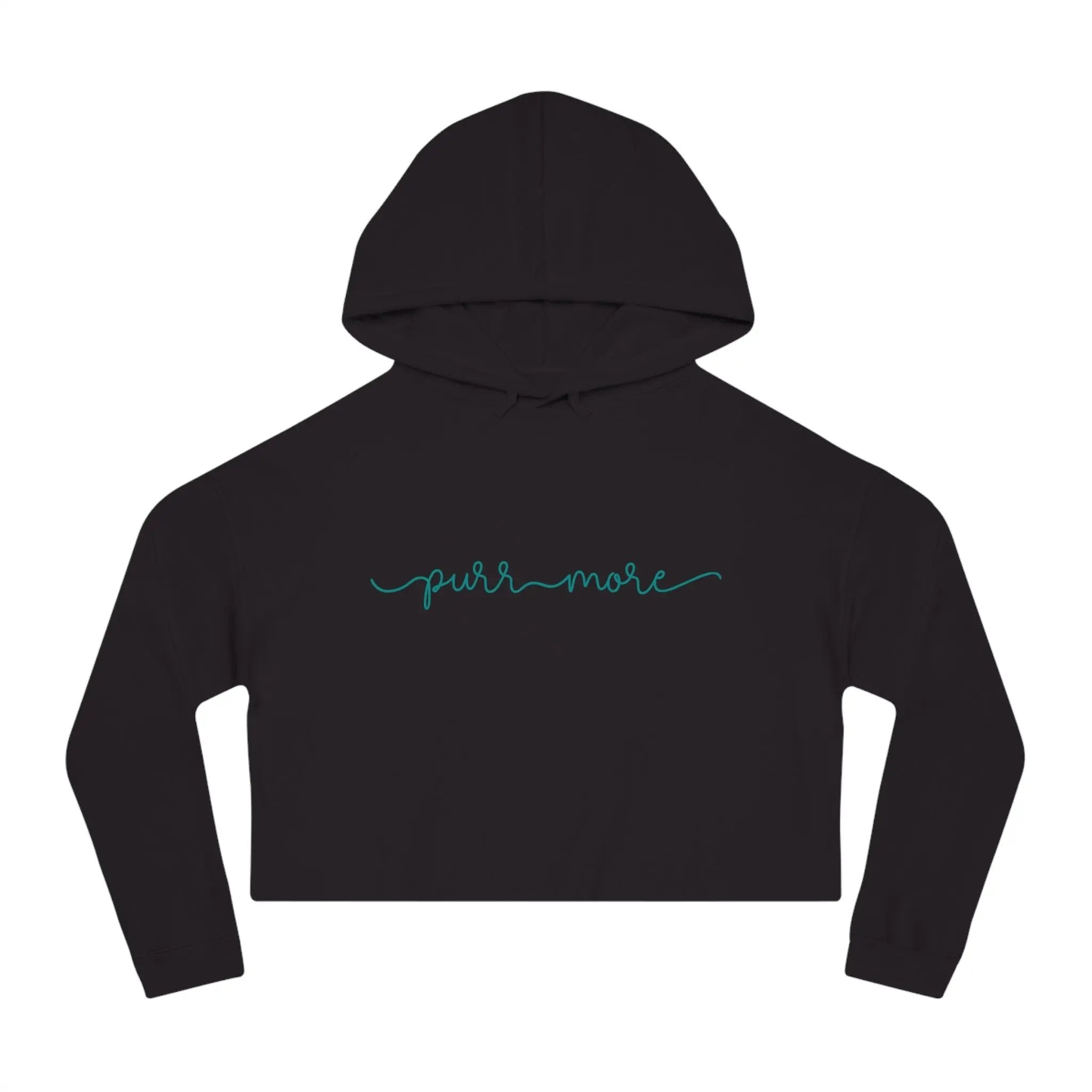 Purr More Women’s Cropped Hoodie - Cute Casual Streetwear Printify