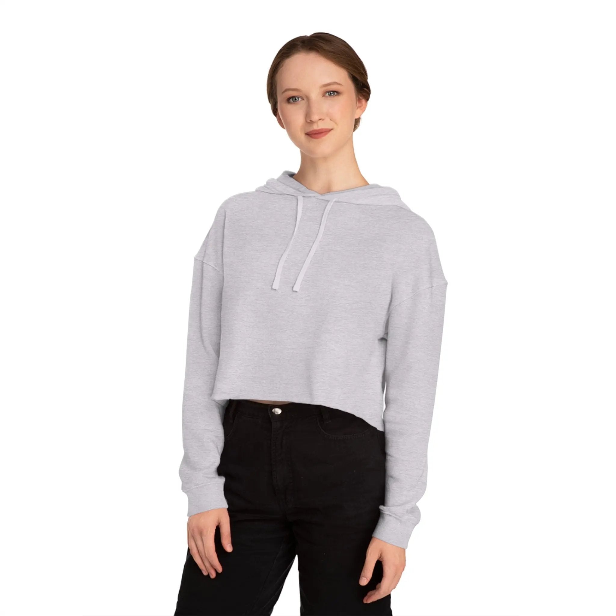 Chic Kitty Cropped Hoodie - Stylish & Playful Sweatshirt for Fashion-Forward Cat Lovers Printify