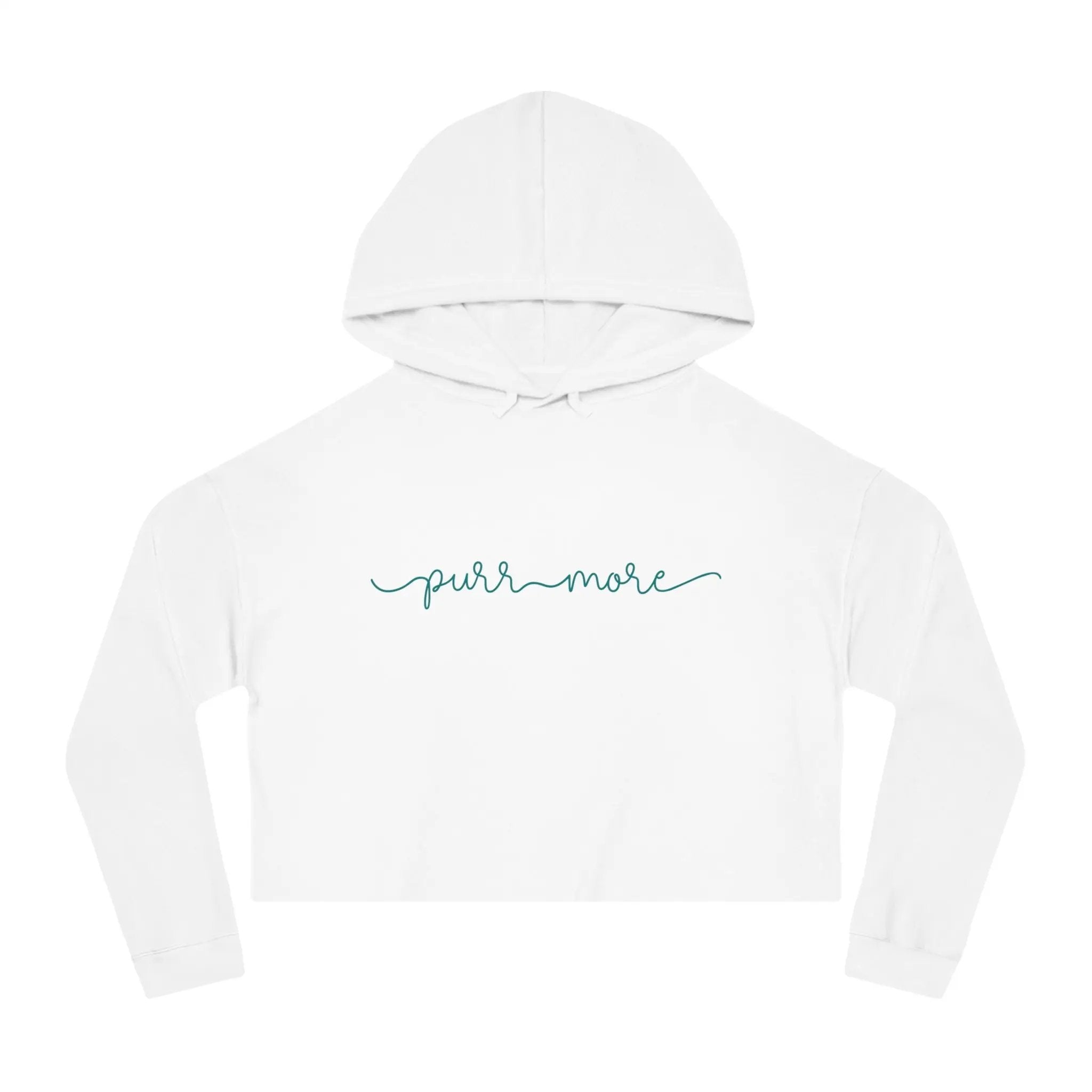 Purr More Women’s Cropped Hoodie - Cute Casual Streetwear Printify