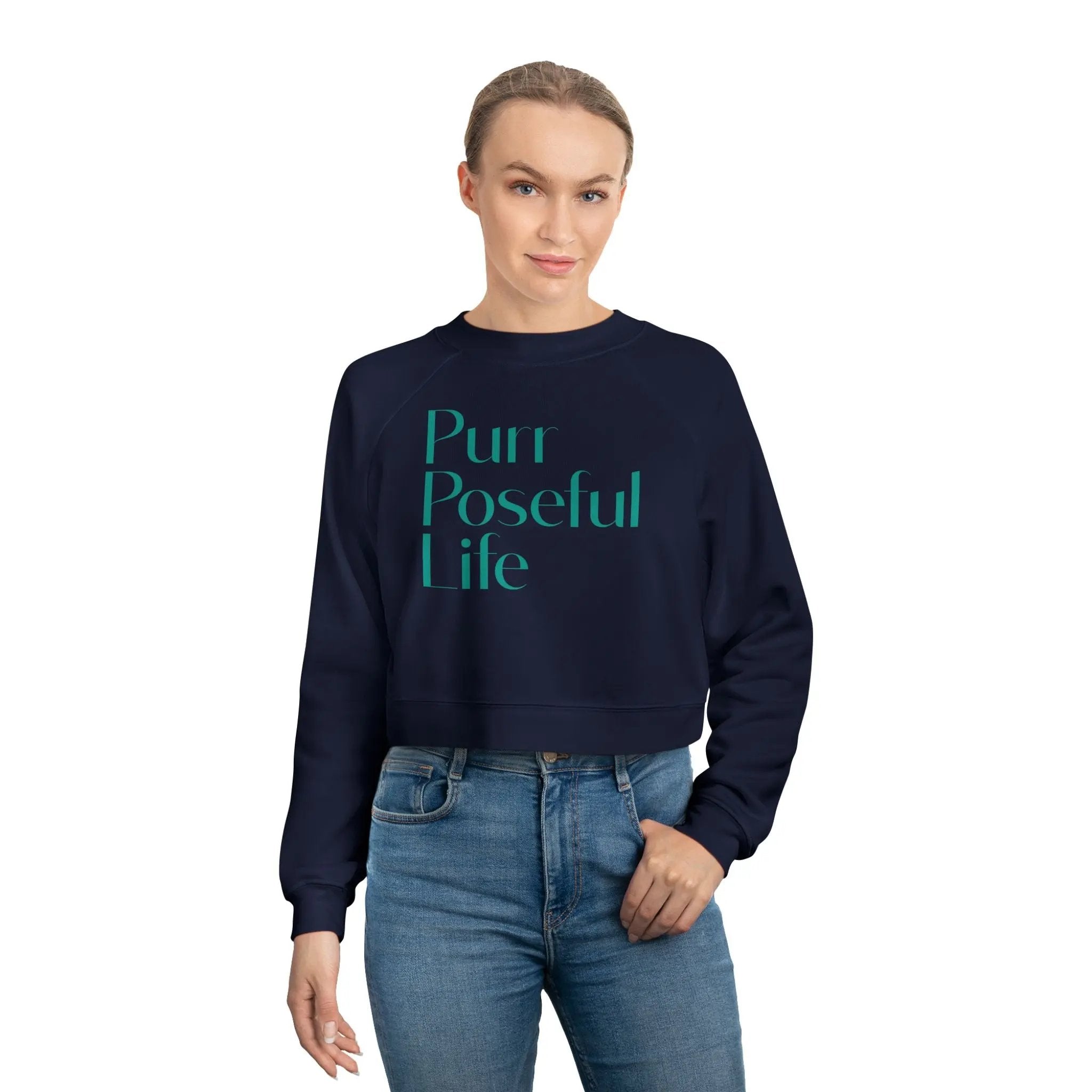 Women's Cropped Fleece Pullover Printify