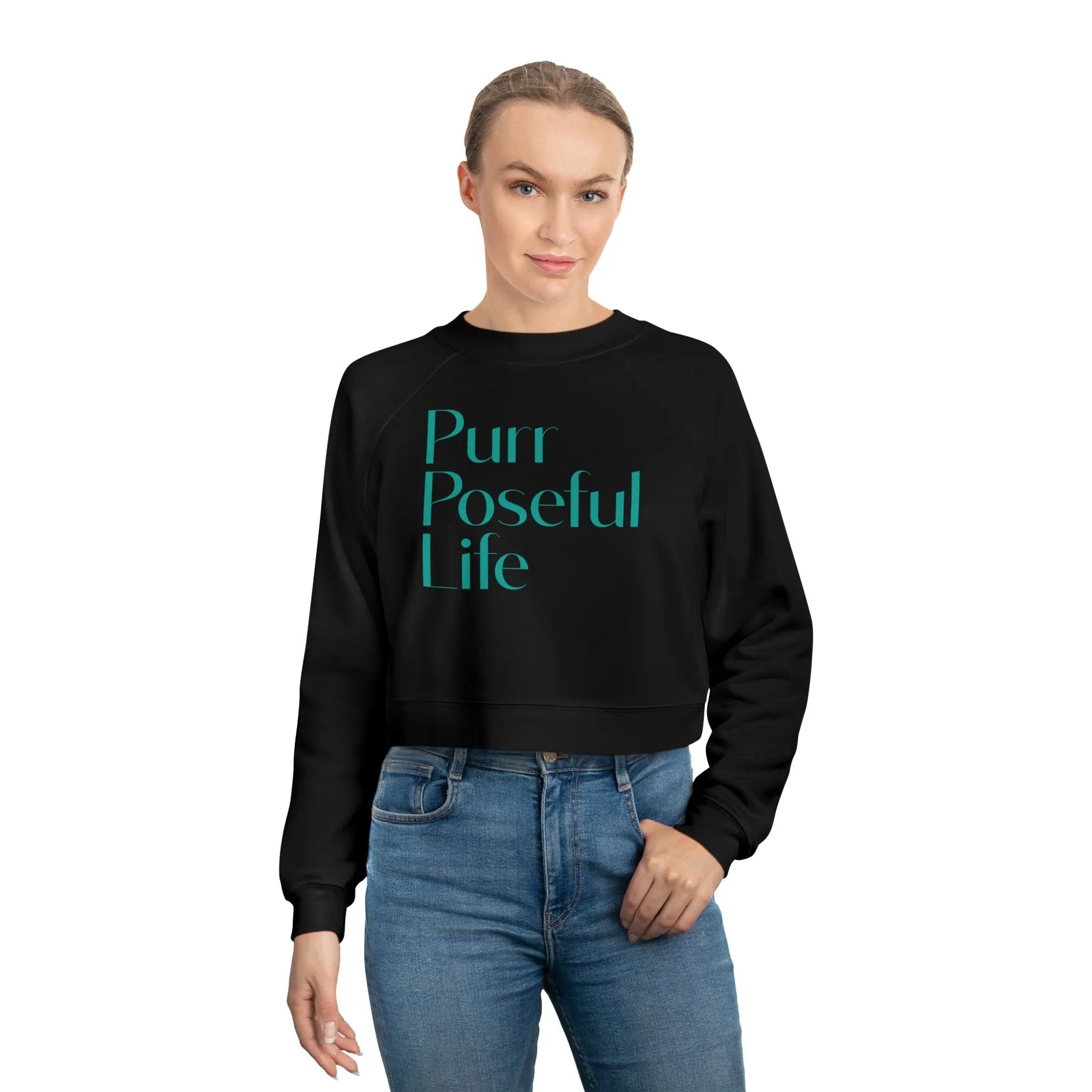 Women's Cropped Fleece Pullover Printify