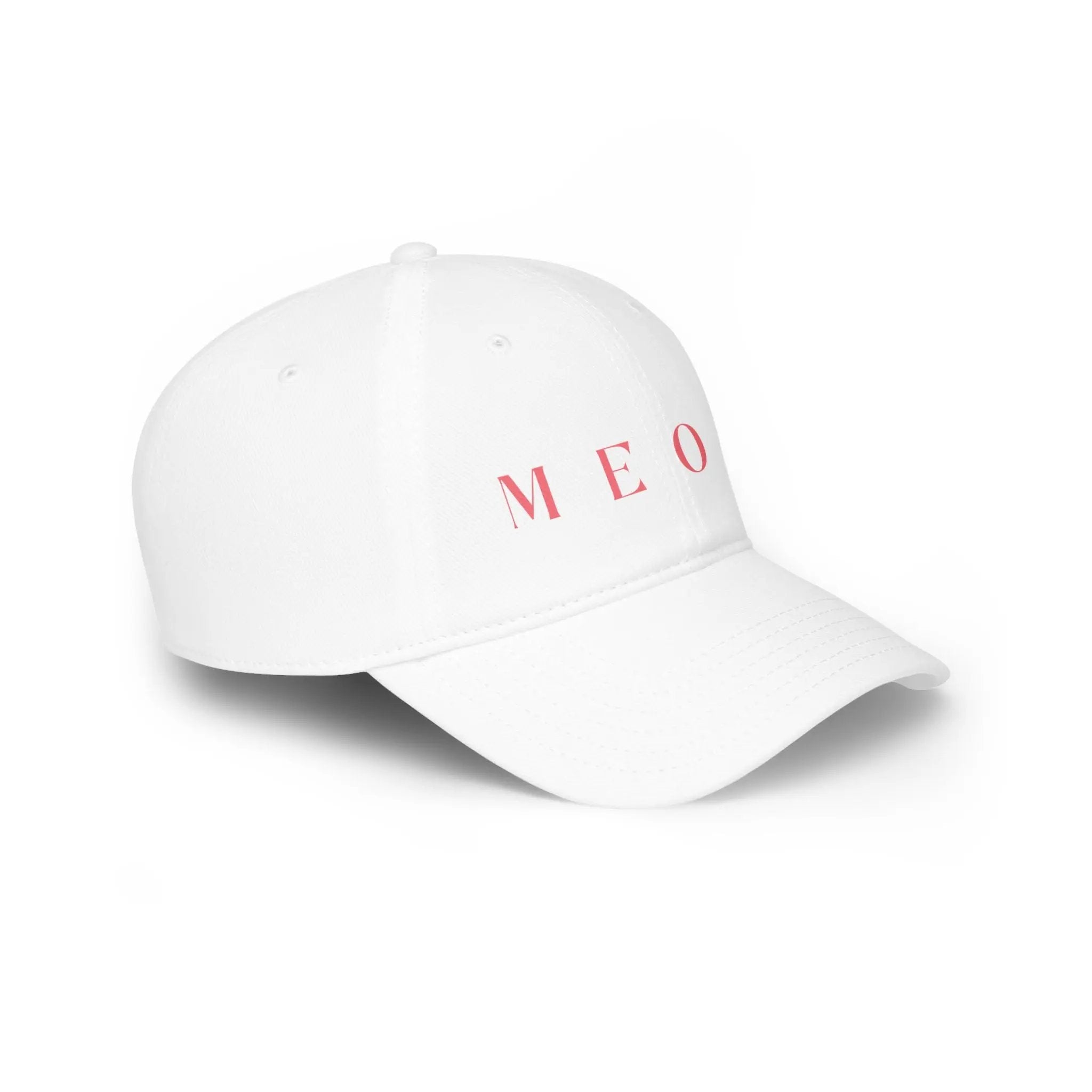 Casual White 'MEOW' Low Profile Baseball Cap – Perfect for Cat Lovers Printify