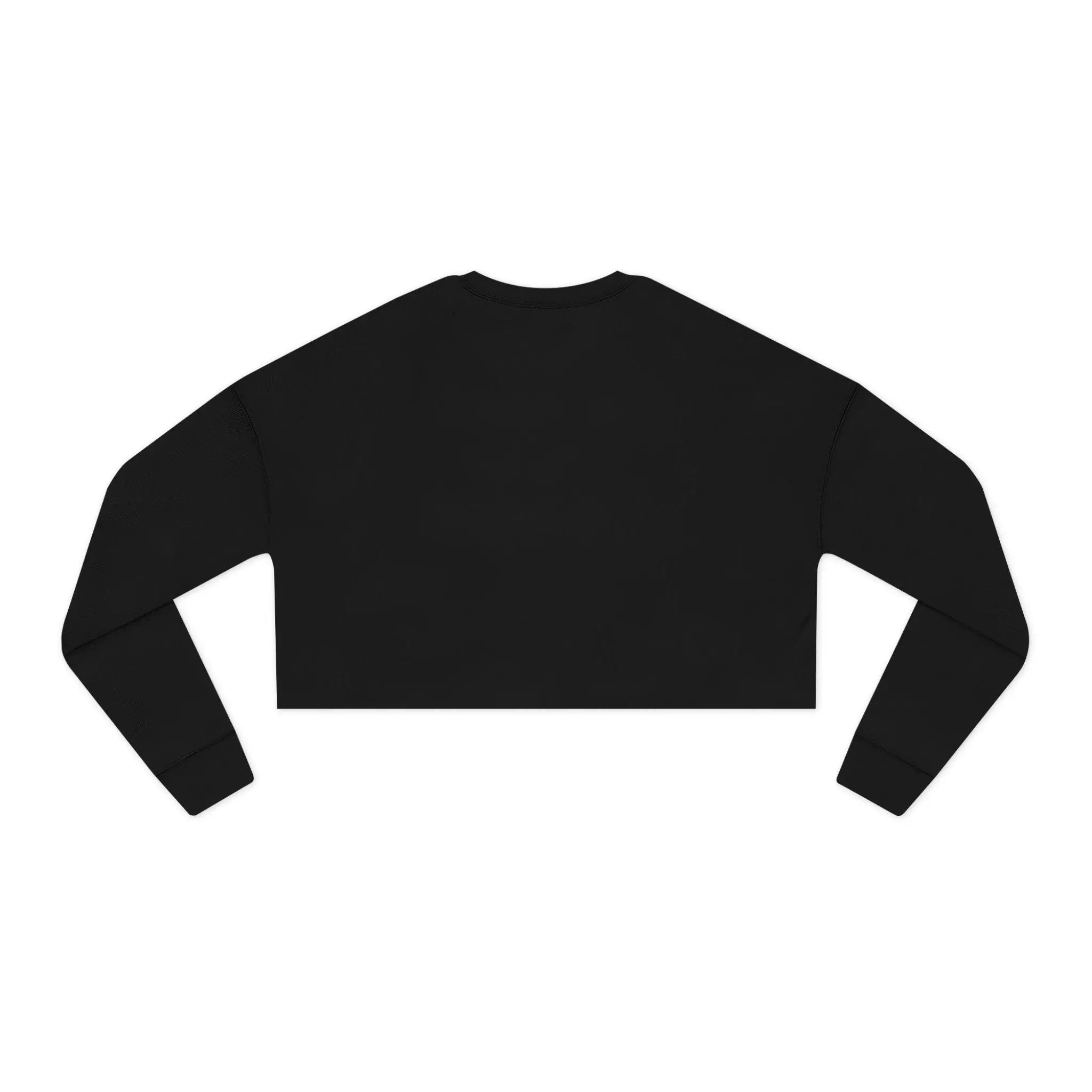 Purr More Cropped Sweatshirt - Relaxed Trendy Apparel for Cat Lovers Printify