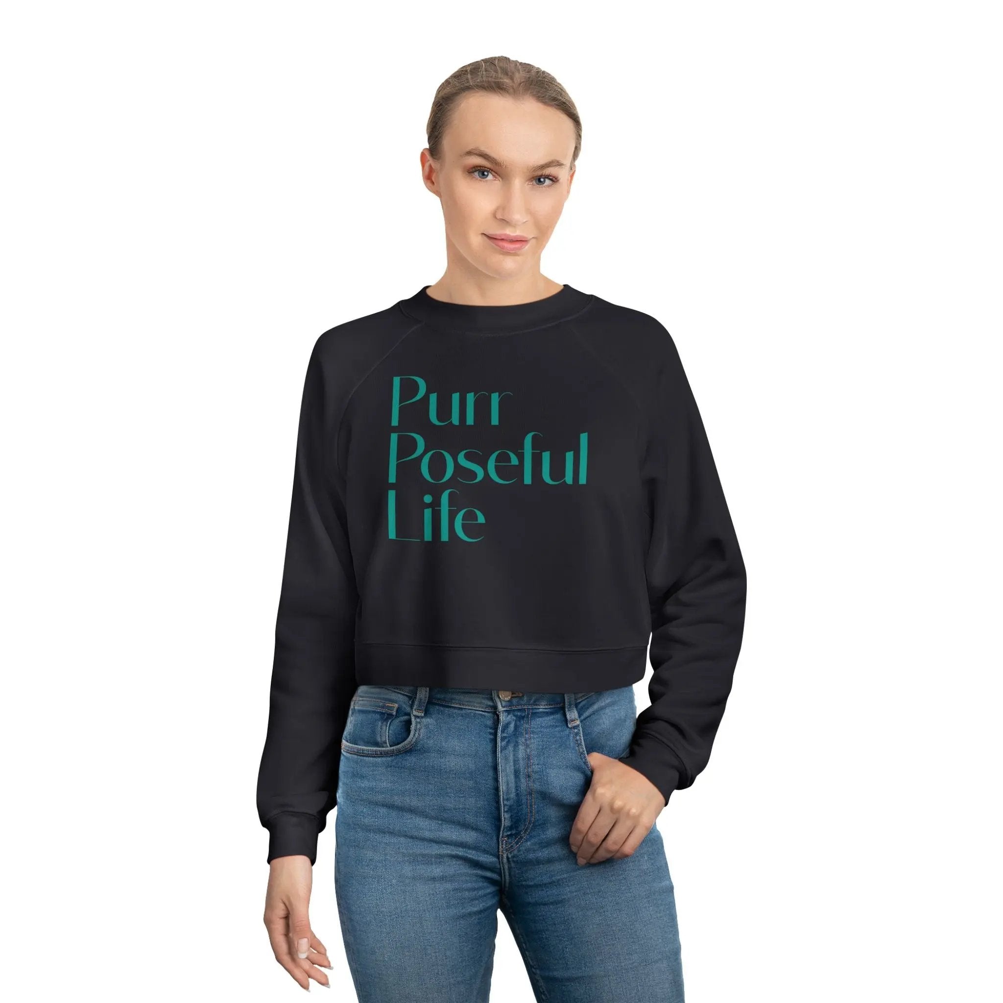 Women's Cropped Fleece Pullover Printify