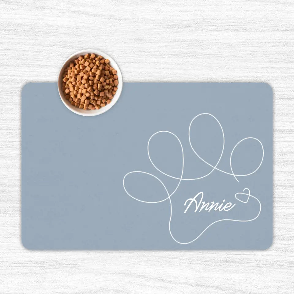 Custom Personalised Name Cat Food Mats Printify