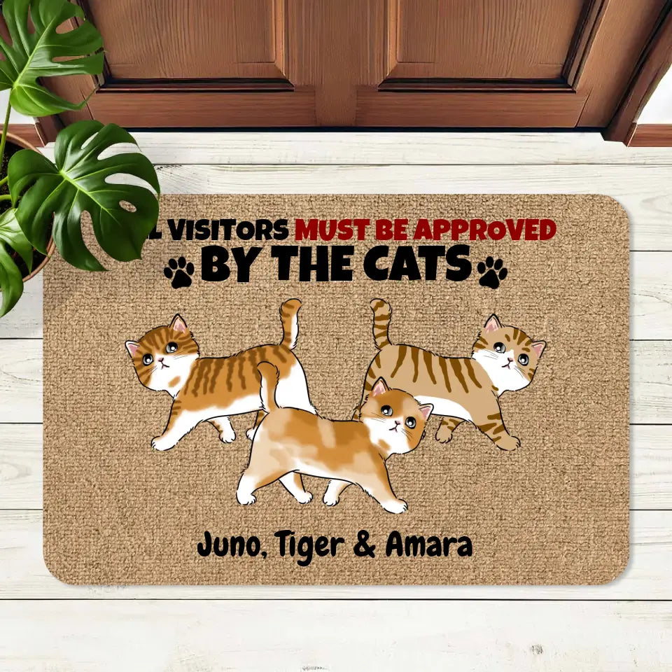 Custom Personalized Cat Runway Doormat TeeInBlue