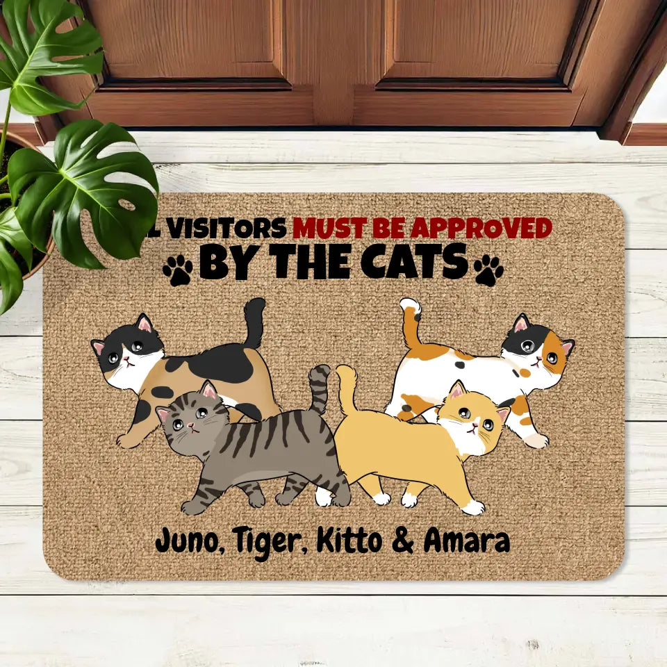 Custom Personalized Cat Runway Doormat TeeInBlue
