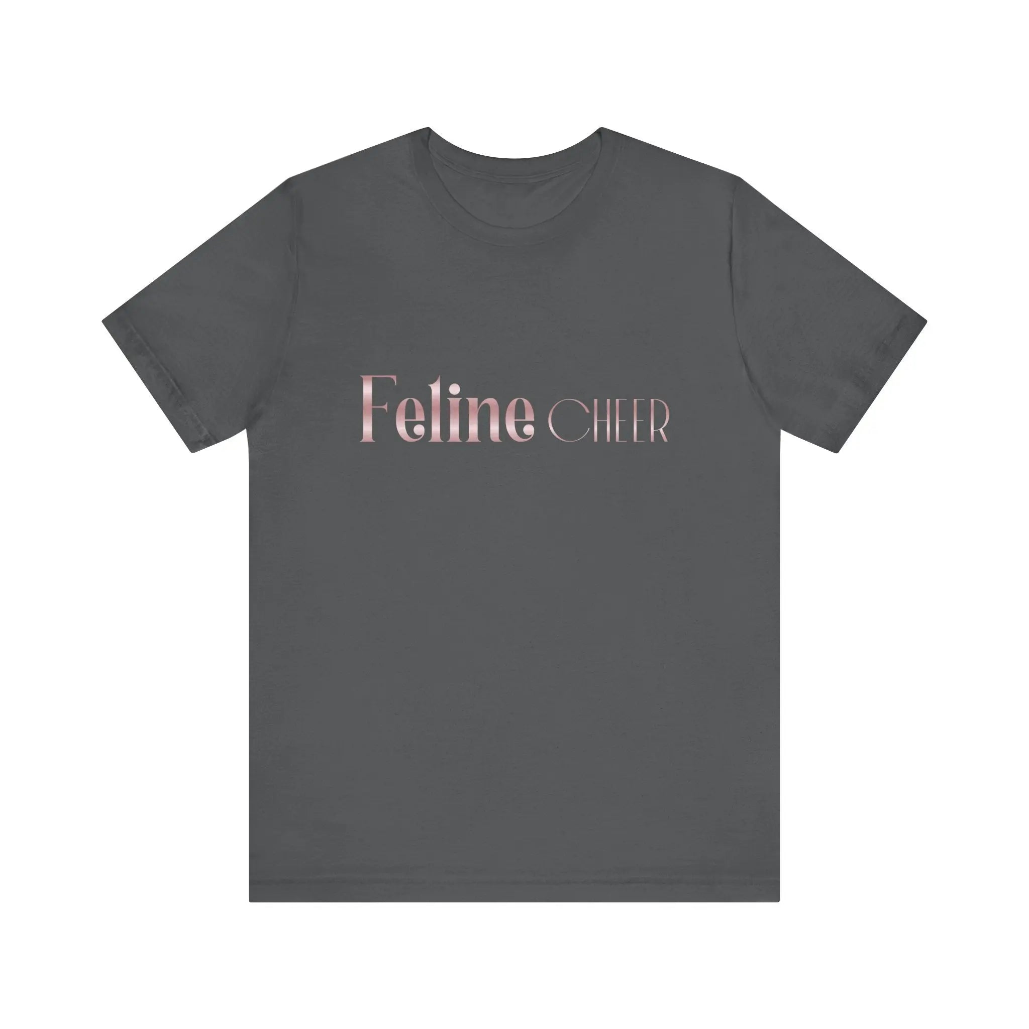 Feline Chic Tee – Rose Gold Script Cat Lover T‑Shirt