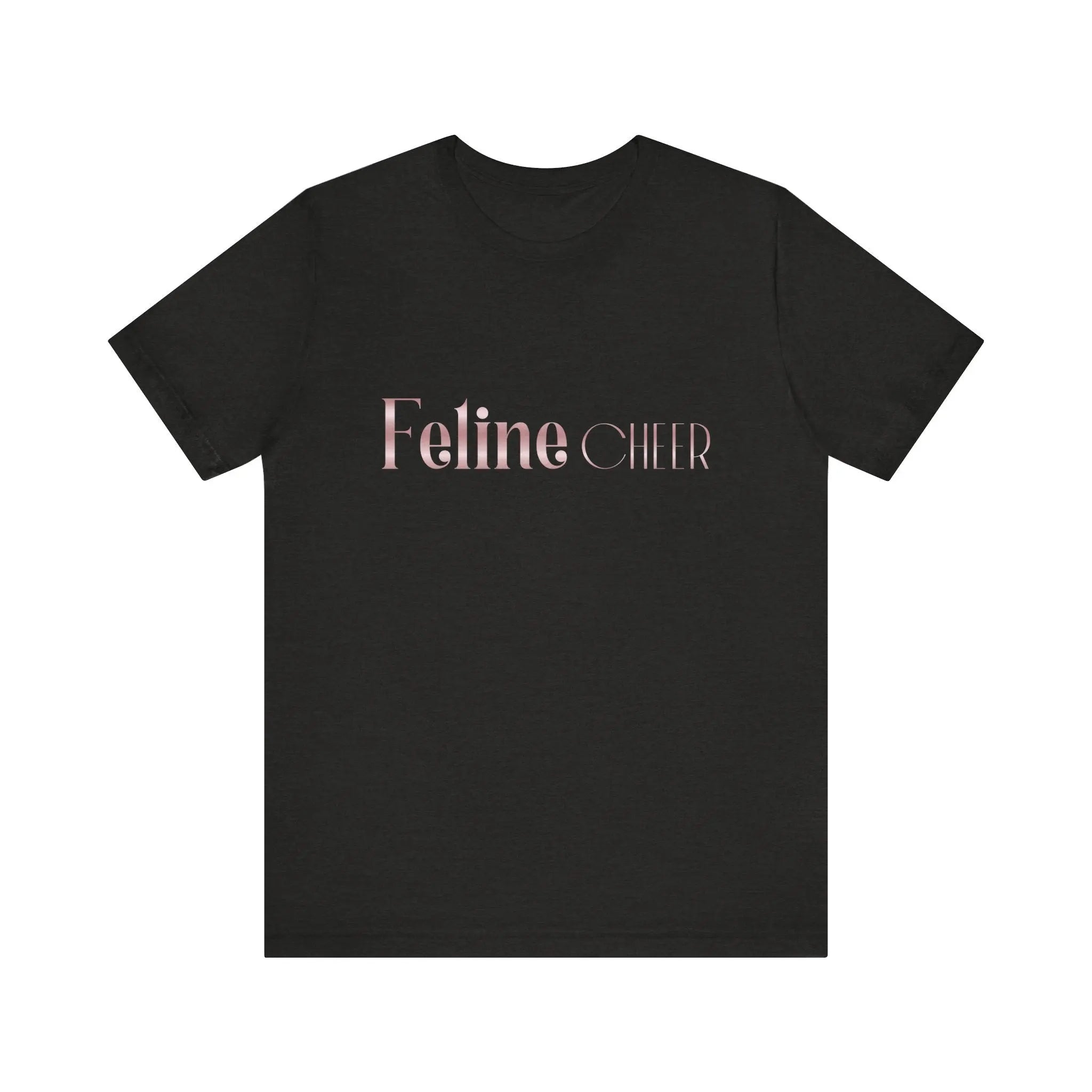 Feline Chic Tee – Rose Gold Script Cat Lover T‑Shirt