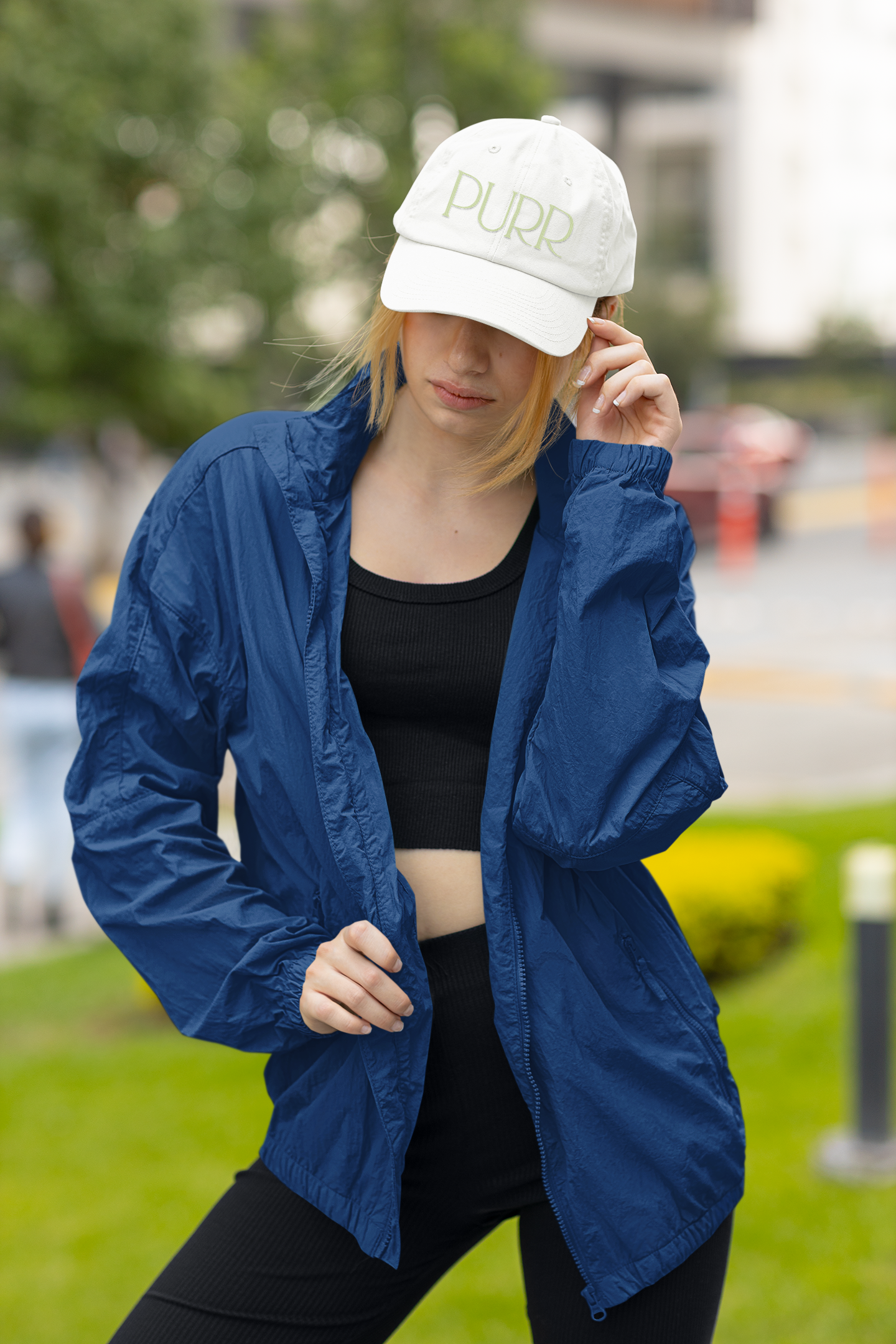 Purr Baseball Cap - Stylish Low Profile Hat for Cat Lovers