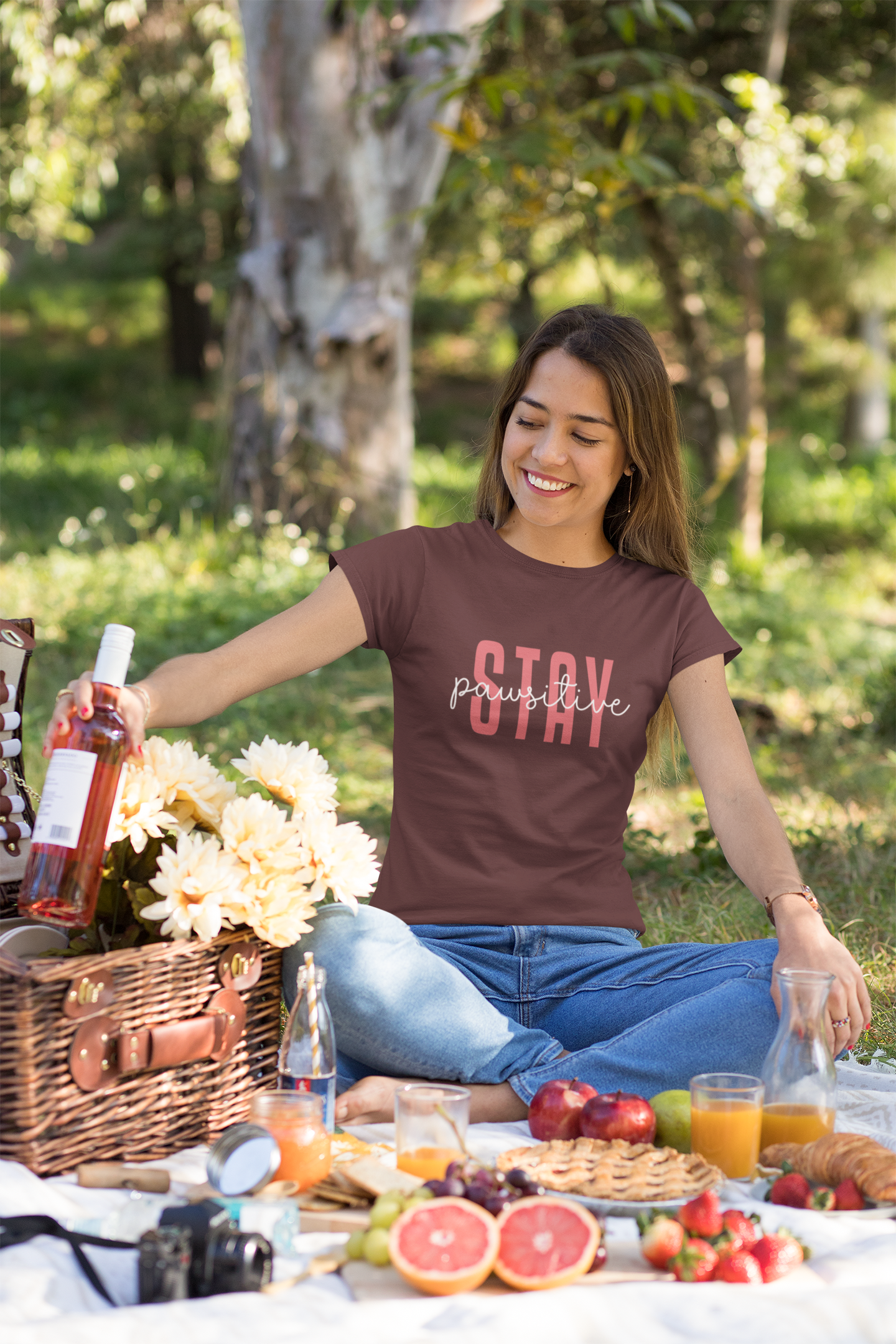 Stay Pawsitive Unisex Jersey Tee - Cute Animal Lover Short Sleeve Shirt Printify