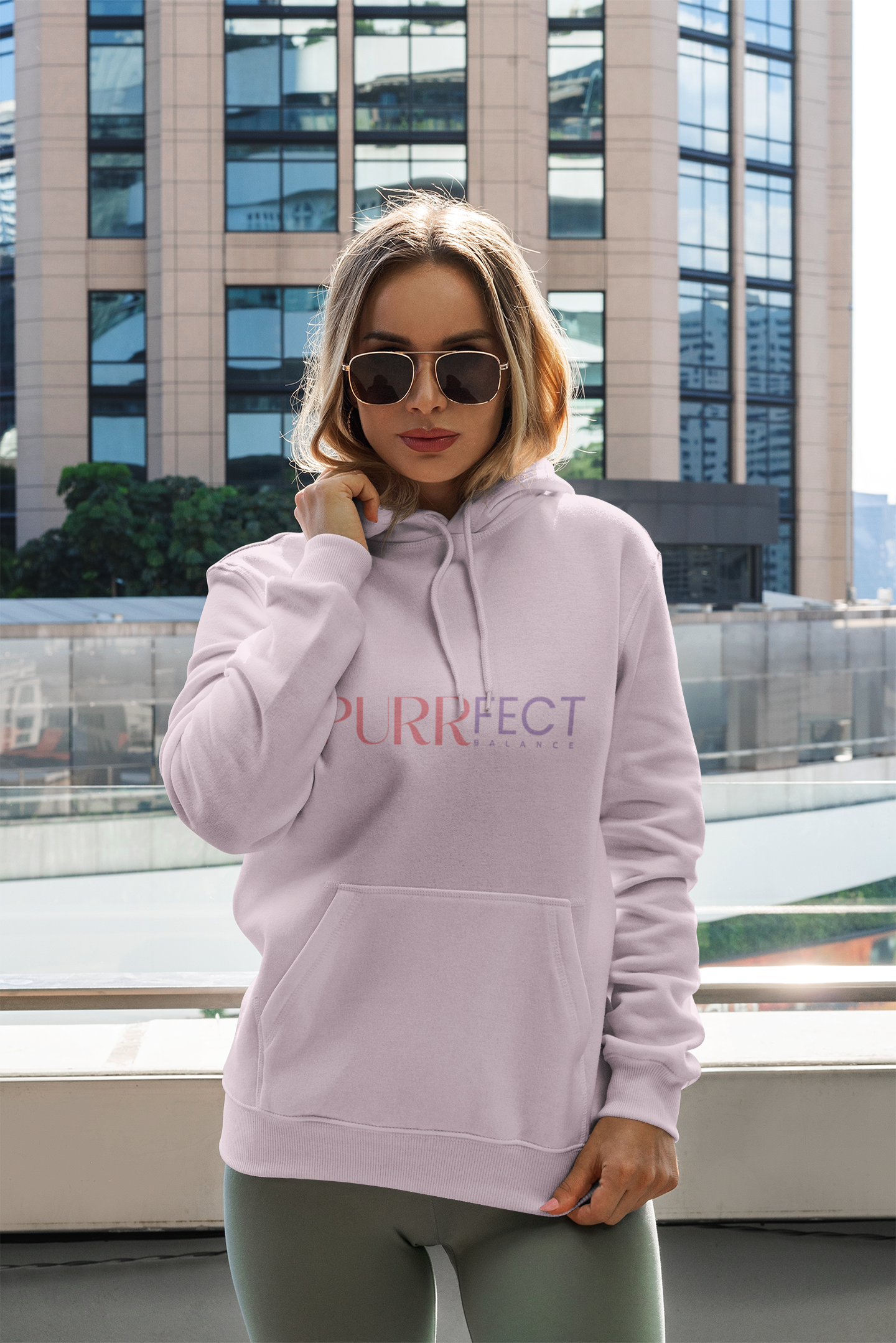 Purrfect Balance Unisex Hooded Sweatshirt - Cozy Cat Lover Apparel Printify