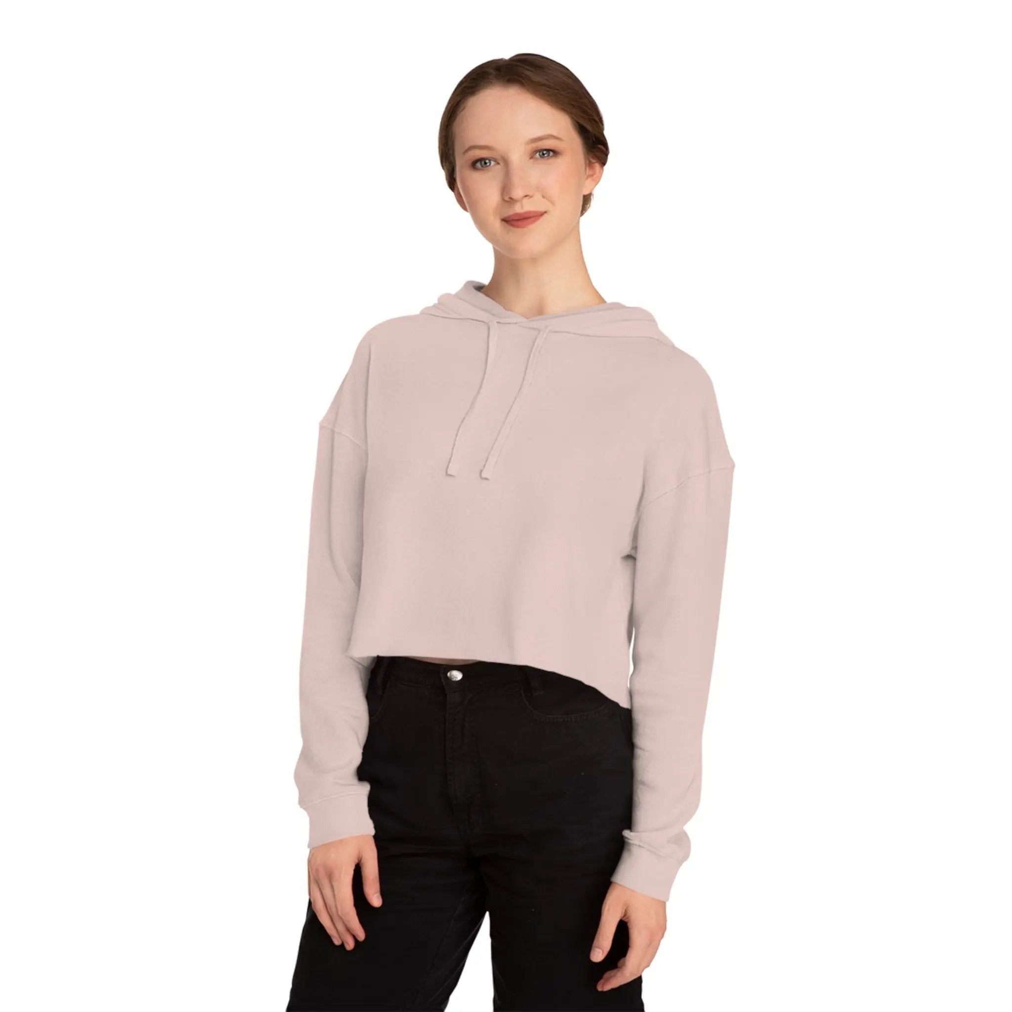 Chic Kitty Cropped Hoodie - Stylish & Playful Sweatshirt for Fashion-Forward Cat Lovers Printify