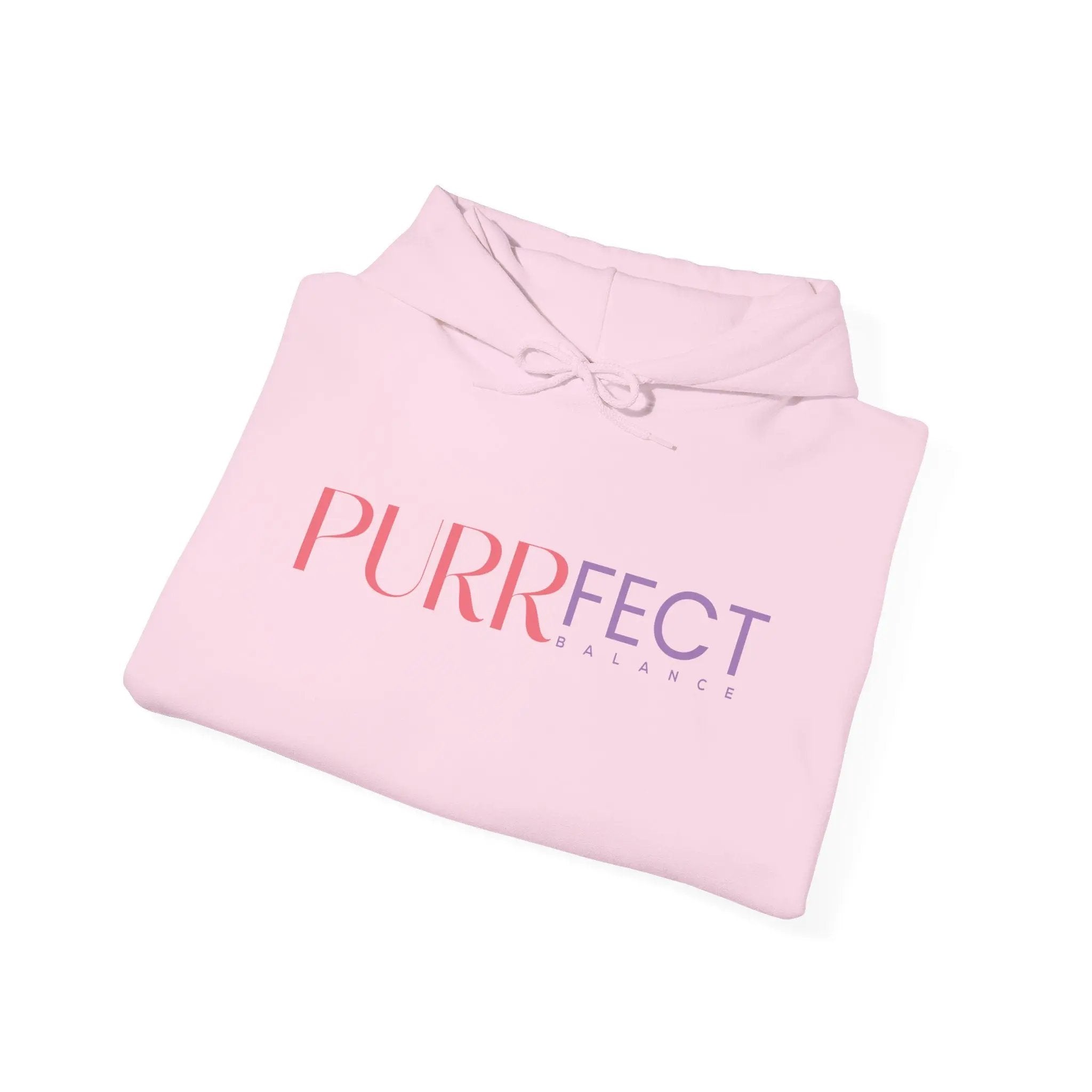 Purrfect Balance Unisex Hooded Sweatshirt - Cozy Cat Lover Apparel Printify
