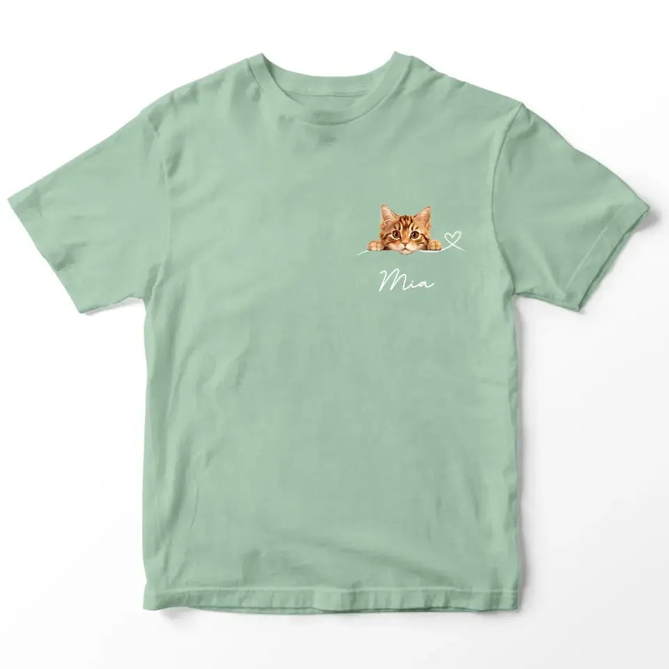 Custom Valentine T-Shirt - Gift for Cat Mom Printify