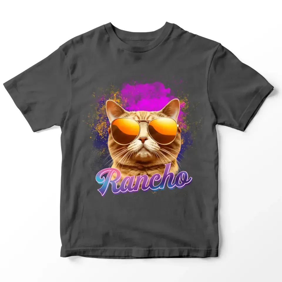 Custom Space Watercolor - Personalized Cat T-Shirt Printify