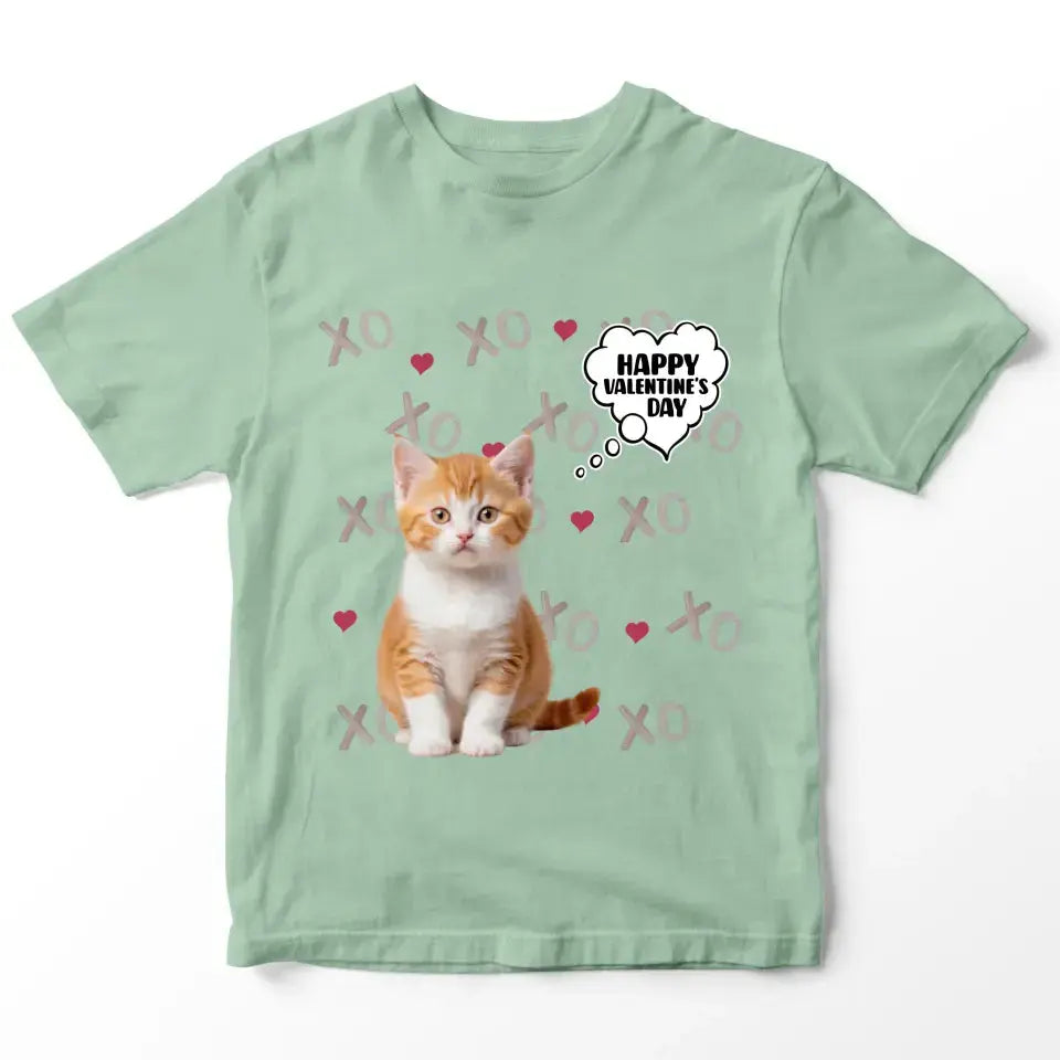 Personalized Valentine's Day T-Shirt - Gift for Cat Lover Printify