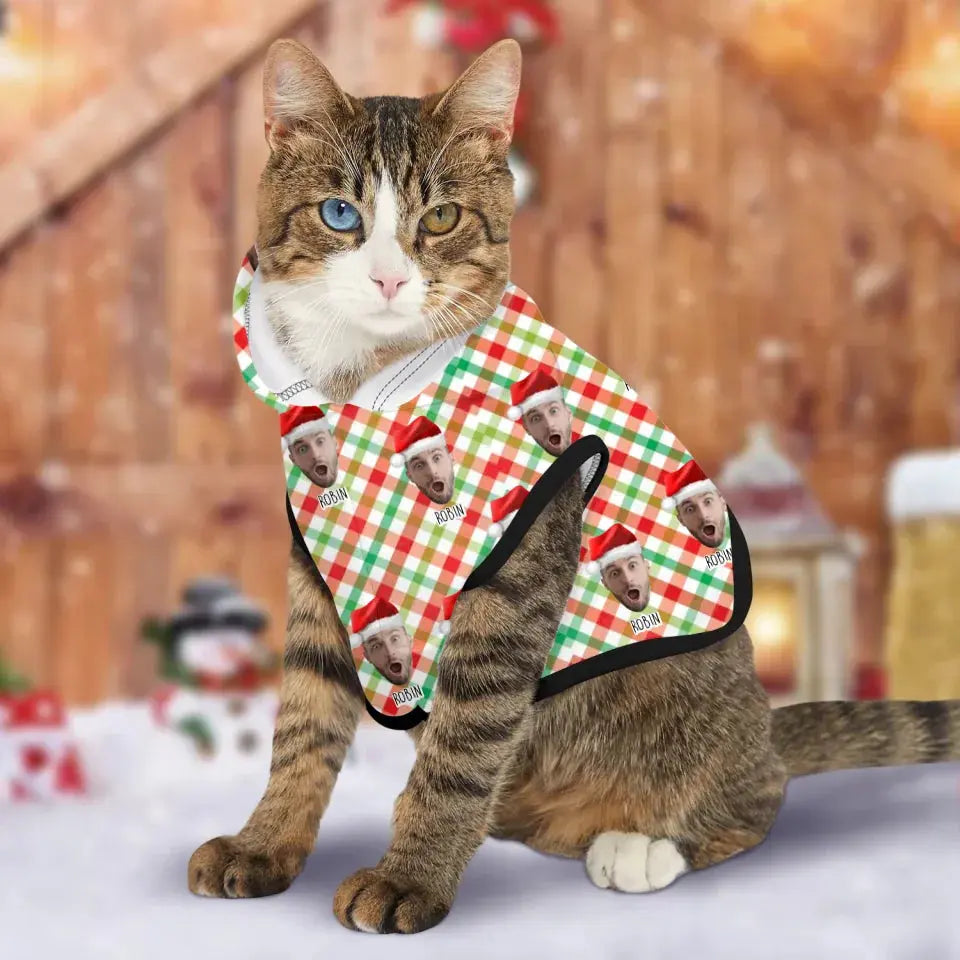 cat hoodie Black Rib