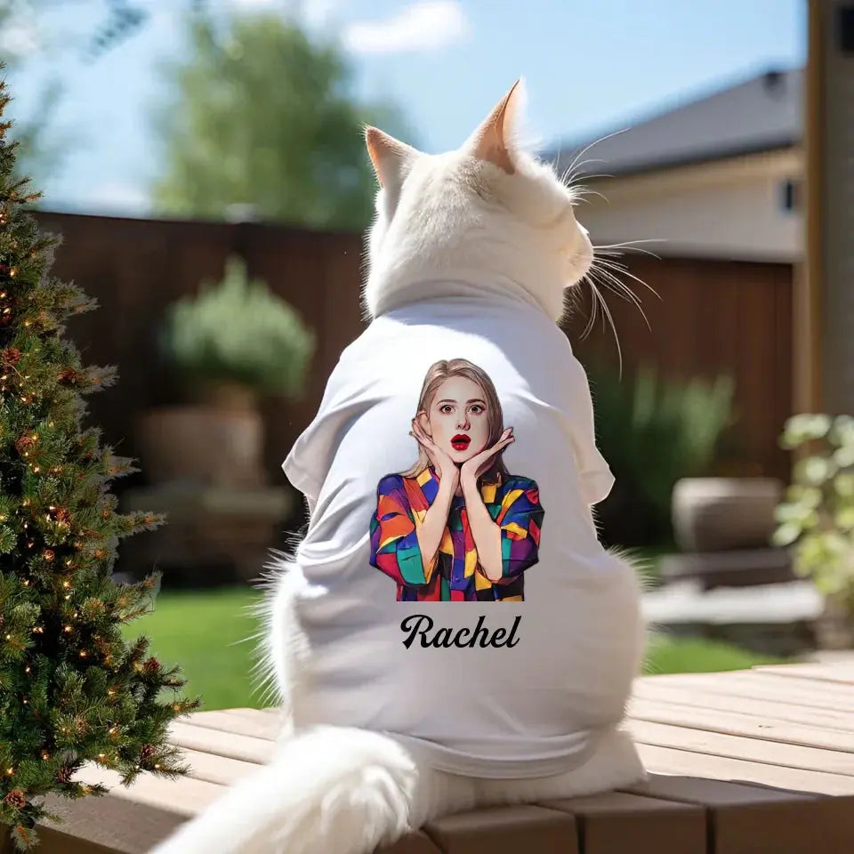 Personalized Cartoon Portrait from Photo Cat Tank Top Printify