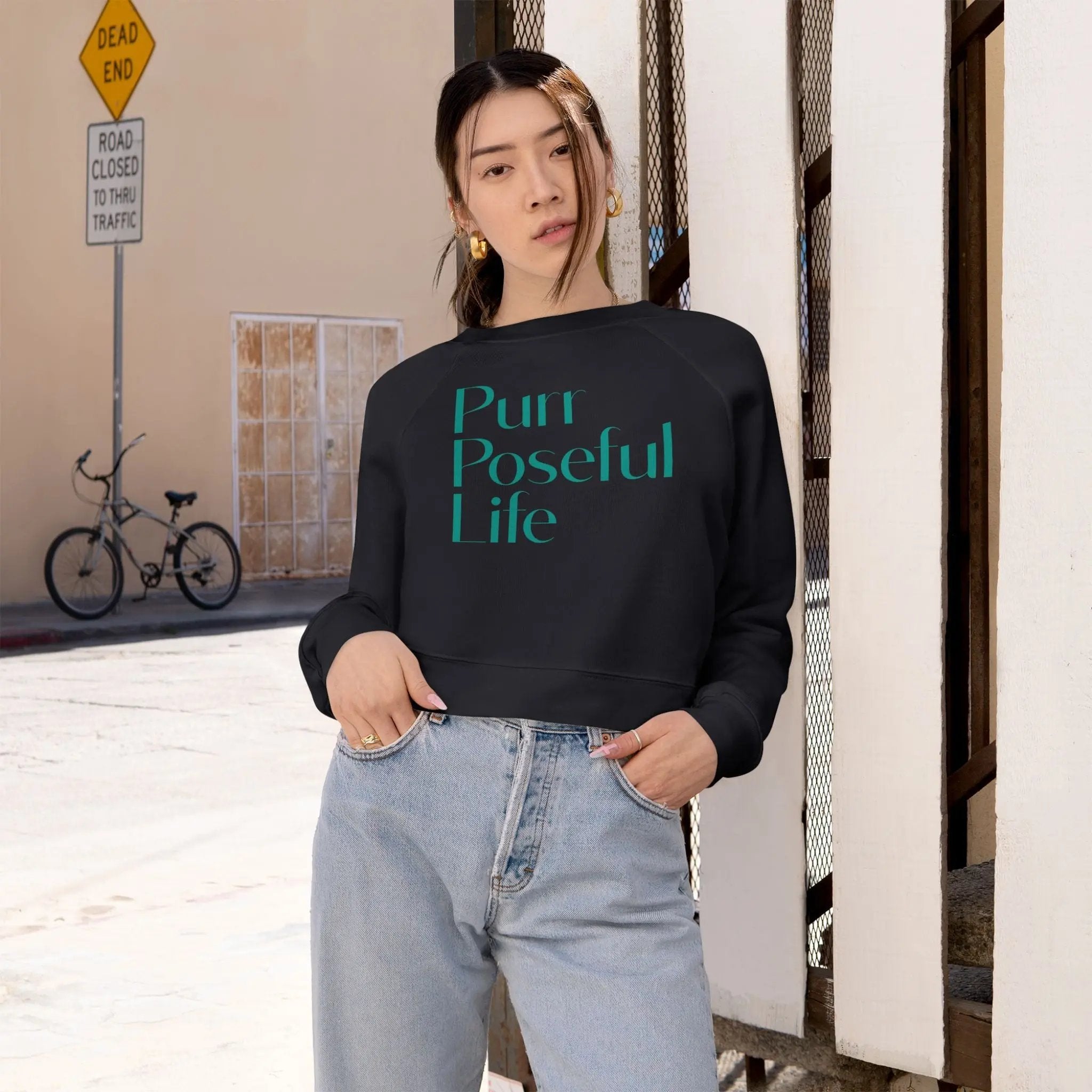 Women's Cropped Fleece Pullover Printify