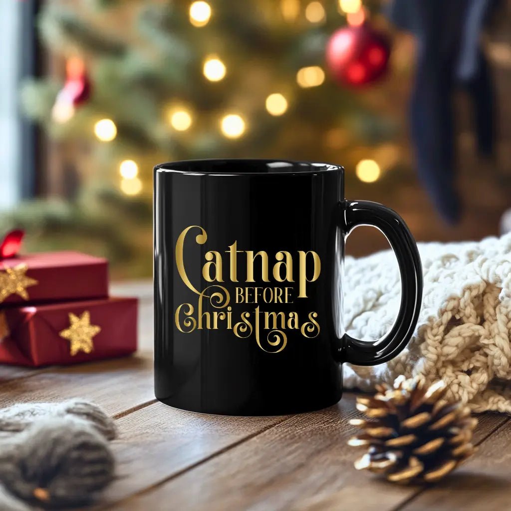 Black Mug (11oz, 15oz) - Chic Kitty