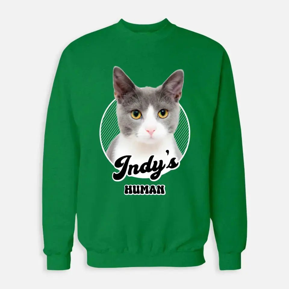 Cat's Human Shirt - Personalized Cat Sweatshirt - Chic Kitty