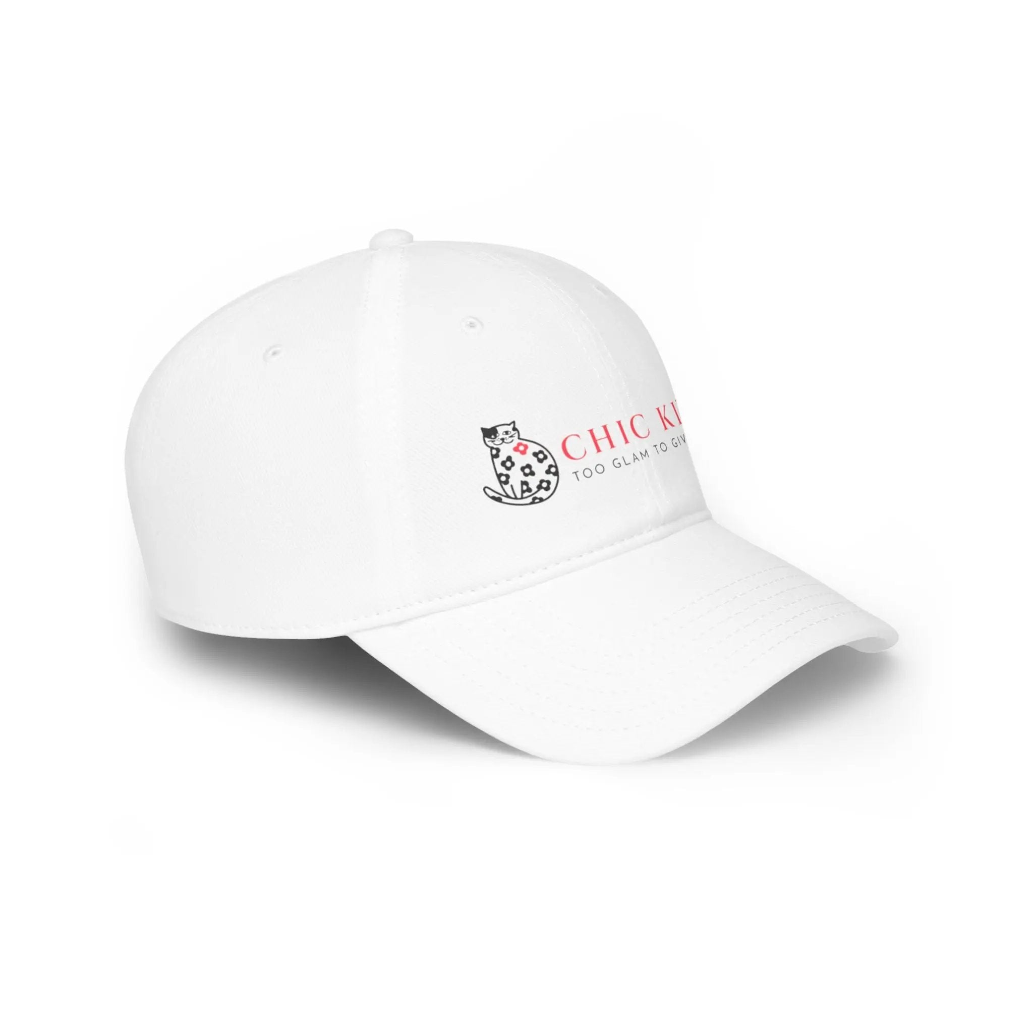 Chic Kitty Low Profile Baseball Cap - Stylish & Fun Hat for Cat Lovers - Chic Kitty