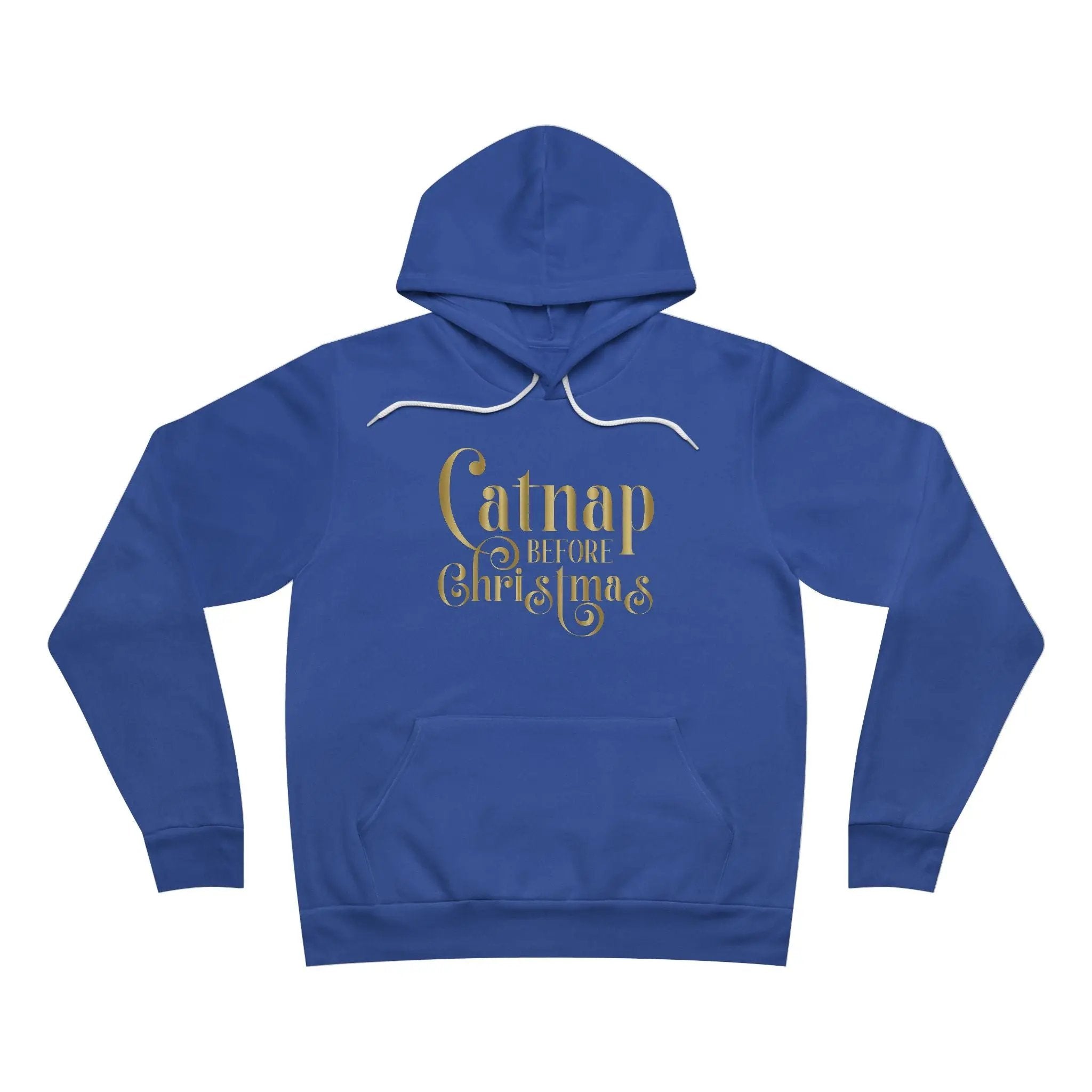 Christmas Nap Hoodie — "Calnap Before Christmas" Gold Script Pullover - Chic Kitty