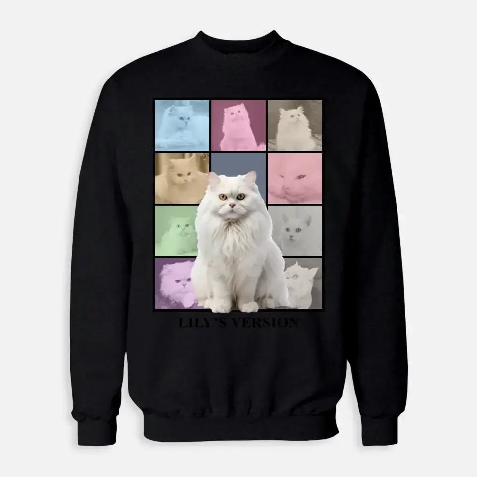Custom Cat Photo Collage Sweatshirt - Chic Kitty
