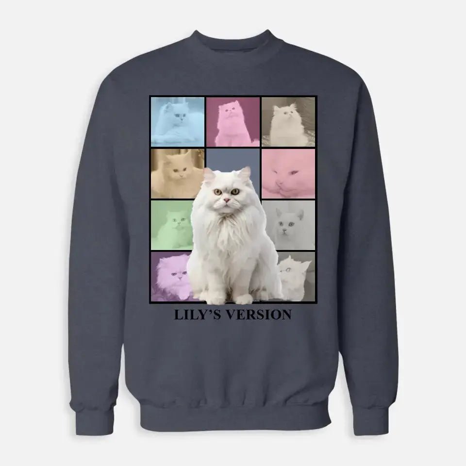 Custom Cat Photo Collage Sweatshirt - Chic Kitty