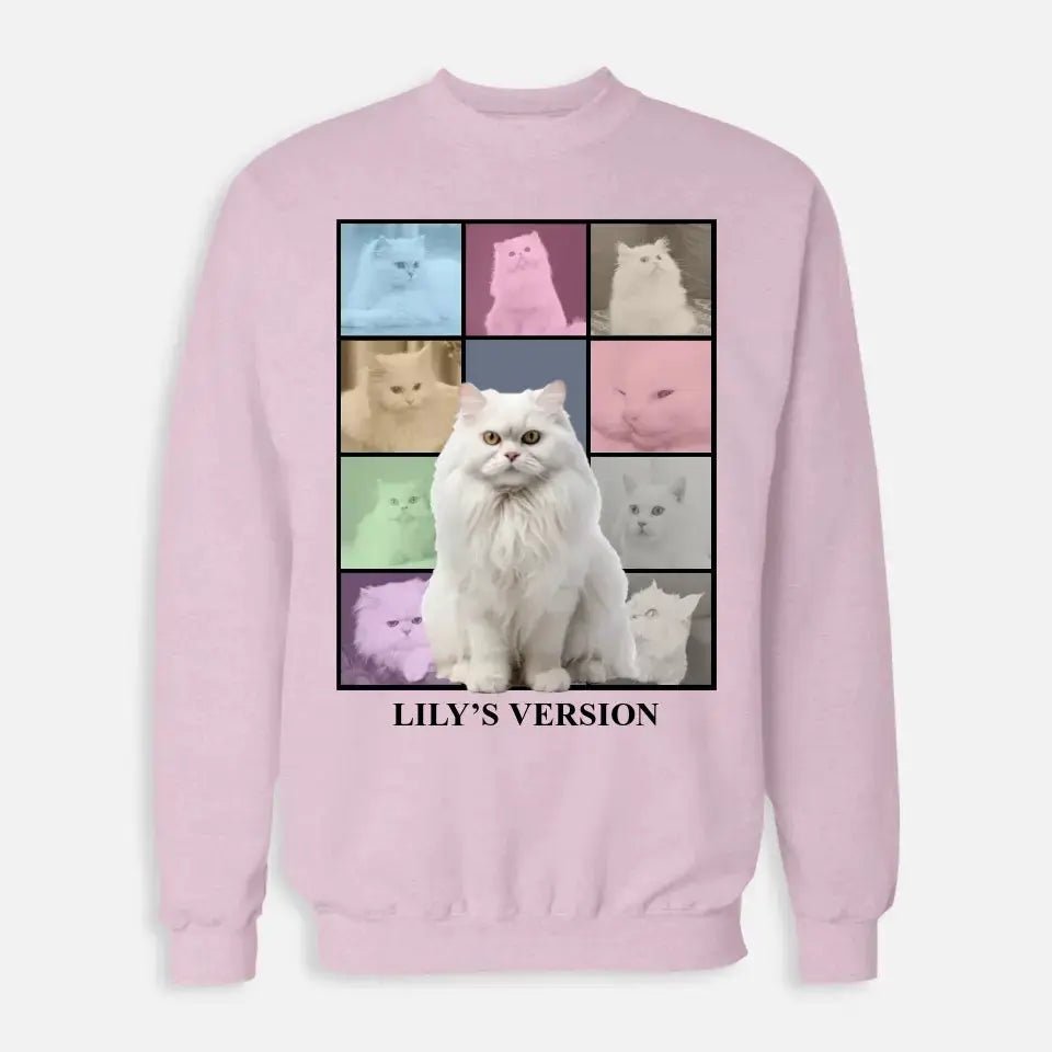 Custom Cat Photo Collage Sweatshirt - Chic Kitty