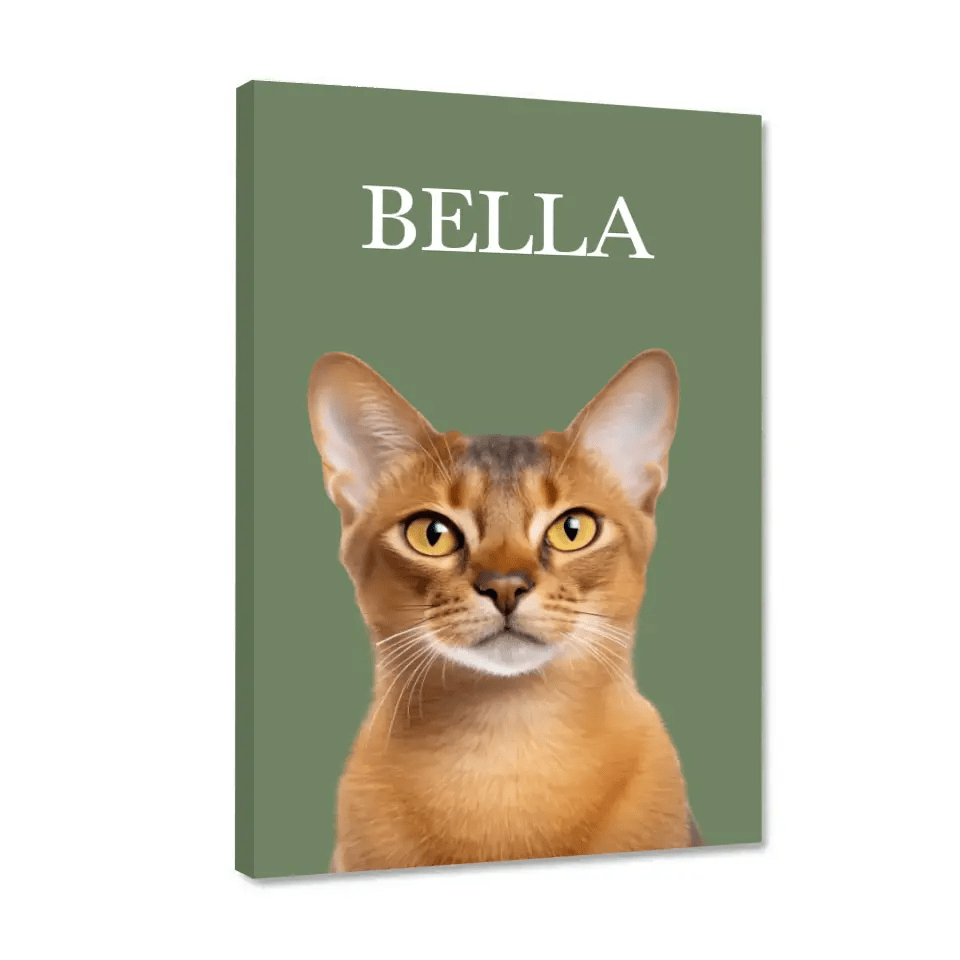 Custom Cat Photo Framed Canvas - Chic Kitty