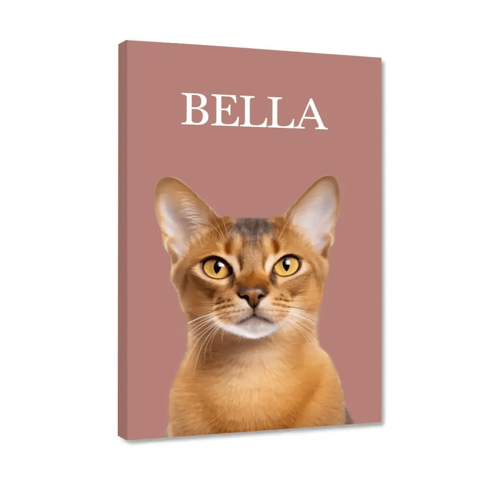 Custom Cat Photo Framed Canvas - Chic Kitty