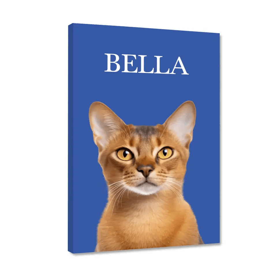 Custom Cat Photo Framed Canvas - Chic Kitty