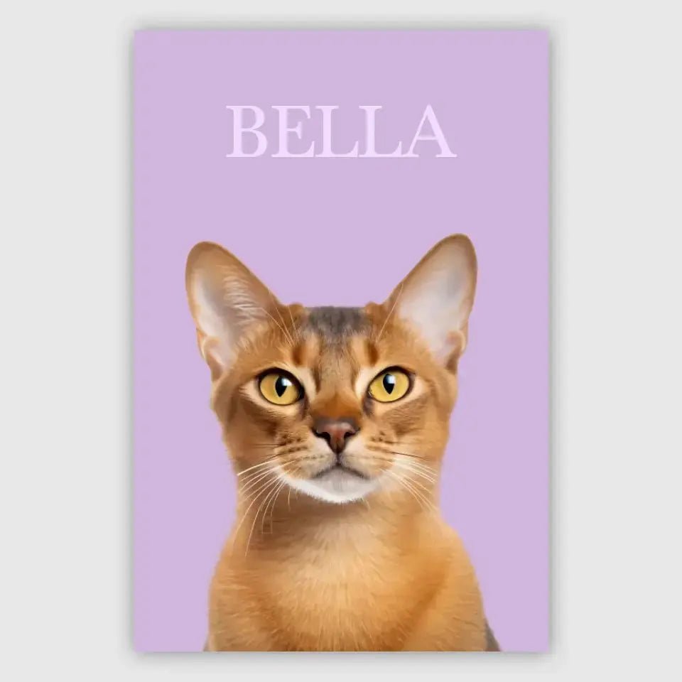 Custom Cat Photo Framed Canvas - Chic Kitty