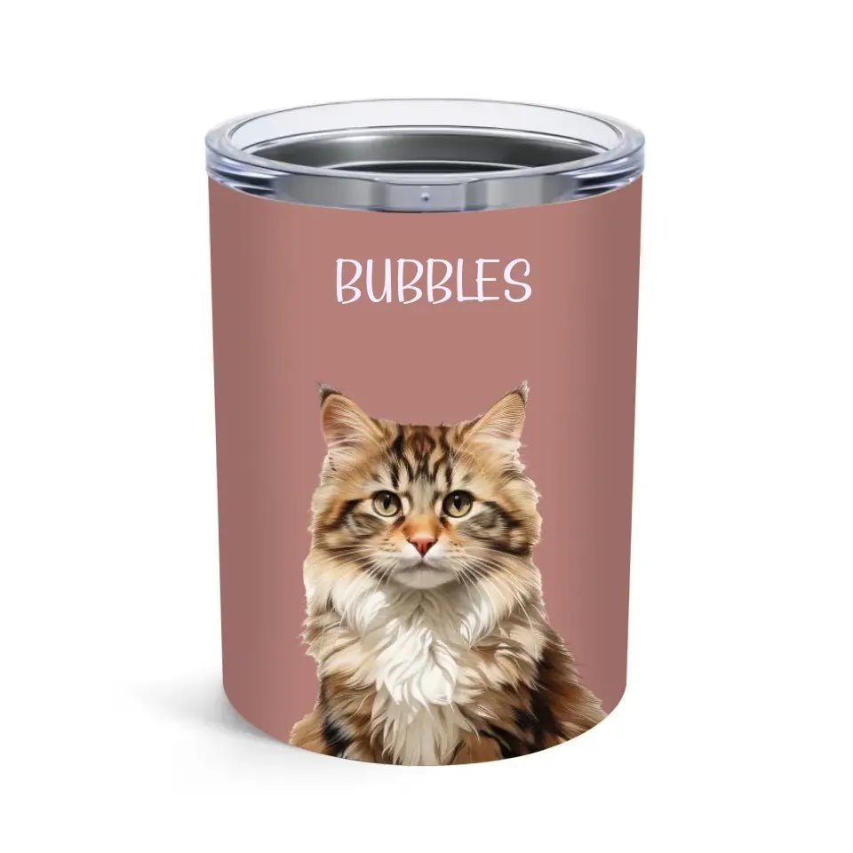 Custom Personalised Cat Photo Tumbler - Chic Kitty