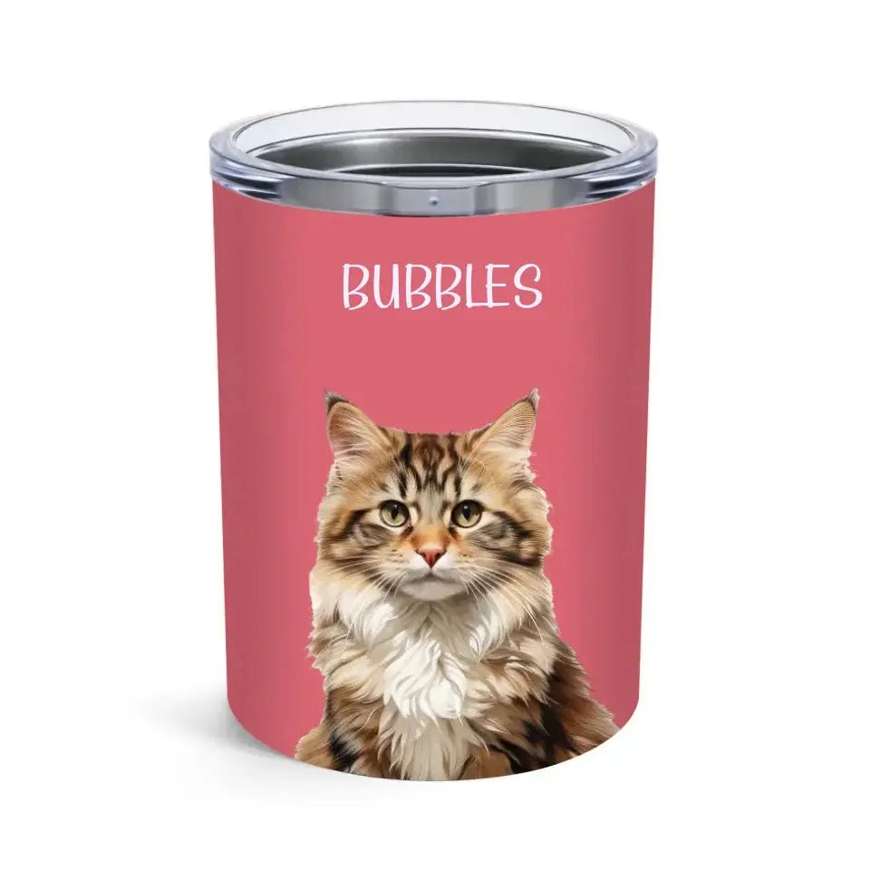 Custom Personalised Cat Photo Tumbler - Chic Kitty