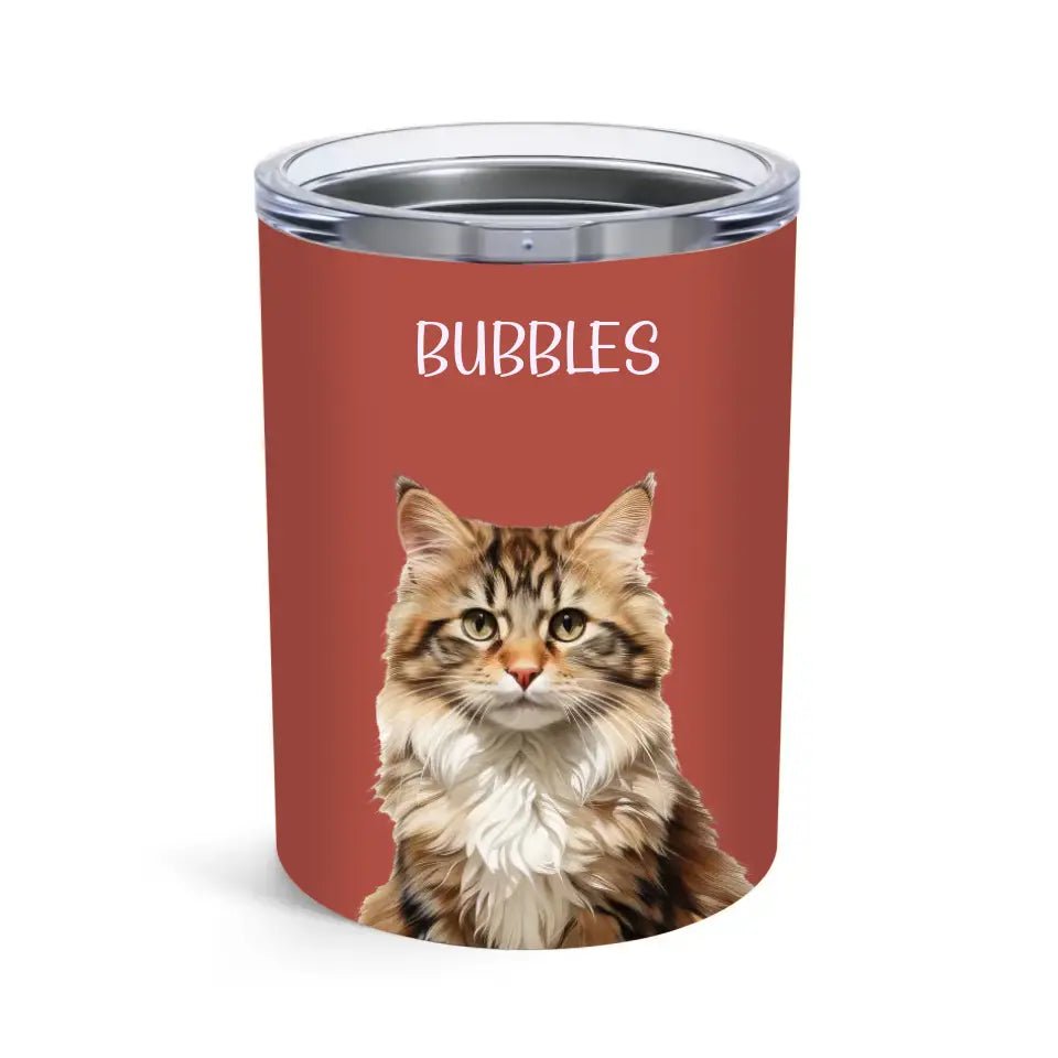Custom Personalised Cat Photo Tumbler - Chic Kitty