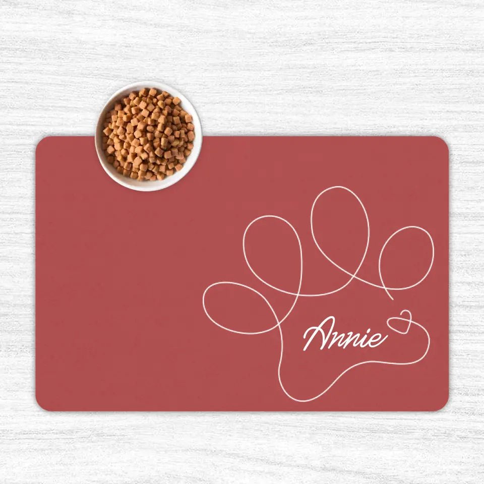 Custom Personalised Name Cat Food Mats - Chic Kitty