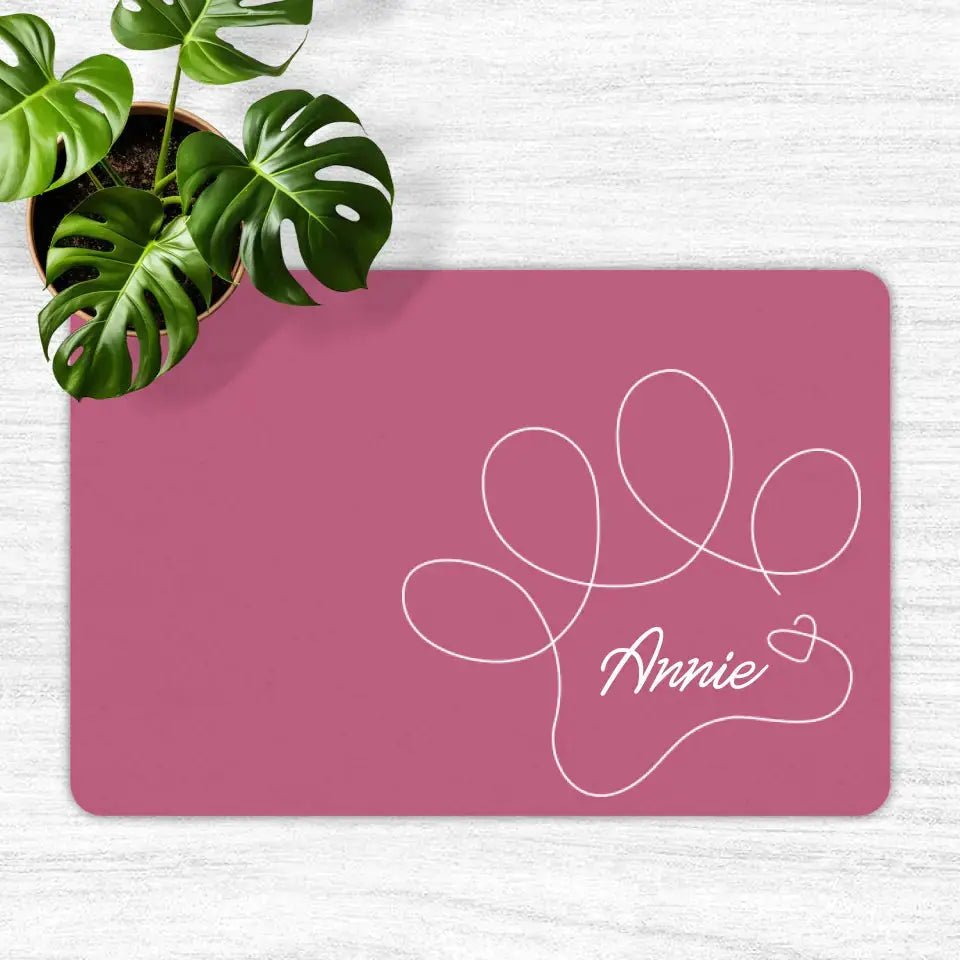 Custom Personalised Name Cat Food Mats - Chic Kitty