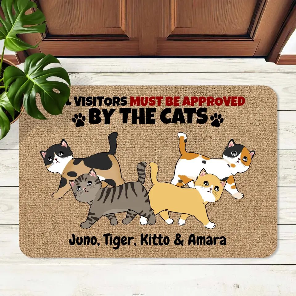 Custom Personalized Cat Runway Doormat - Chic Kitty