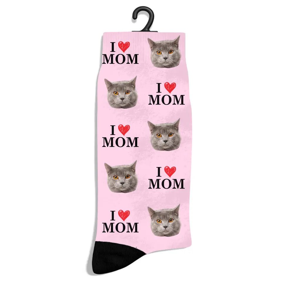 Custom Personalized Photo Socks - Gift for Women, Cat Mom & Dog Mom - Chic Kitty