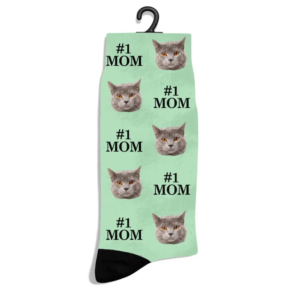 Custom Personalized Photo Socks - Gift for Women, Cat Mom & Dog Mom - Chic Kitty