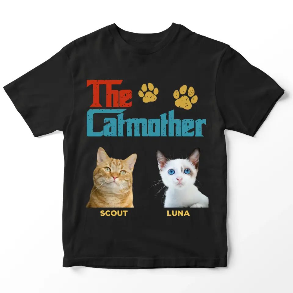 Custom Personalized Photo - The Cat Mother T-Shirt - Chic Kitty