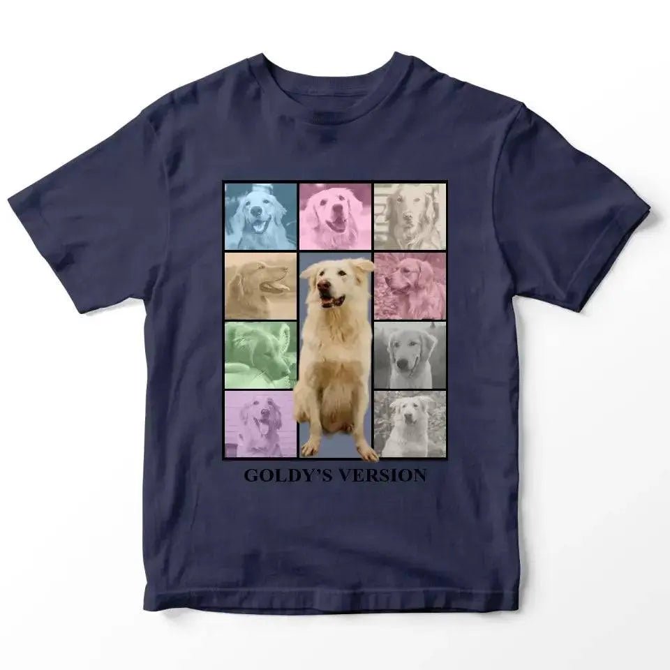 Custom Pet Photo Collage T-Shirt - Chic Kitty