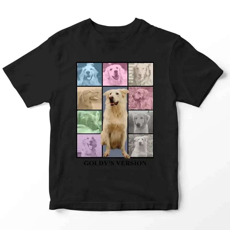 Custom Pet Photo Collage T-Shirt - Chic Kitty