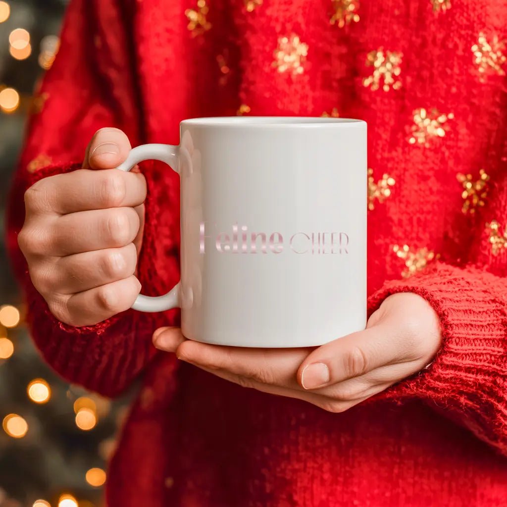 Feline Cheer Ceramic Mug - Chic Kitty