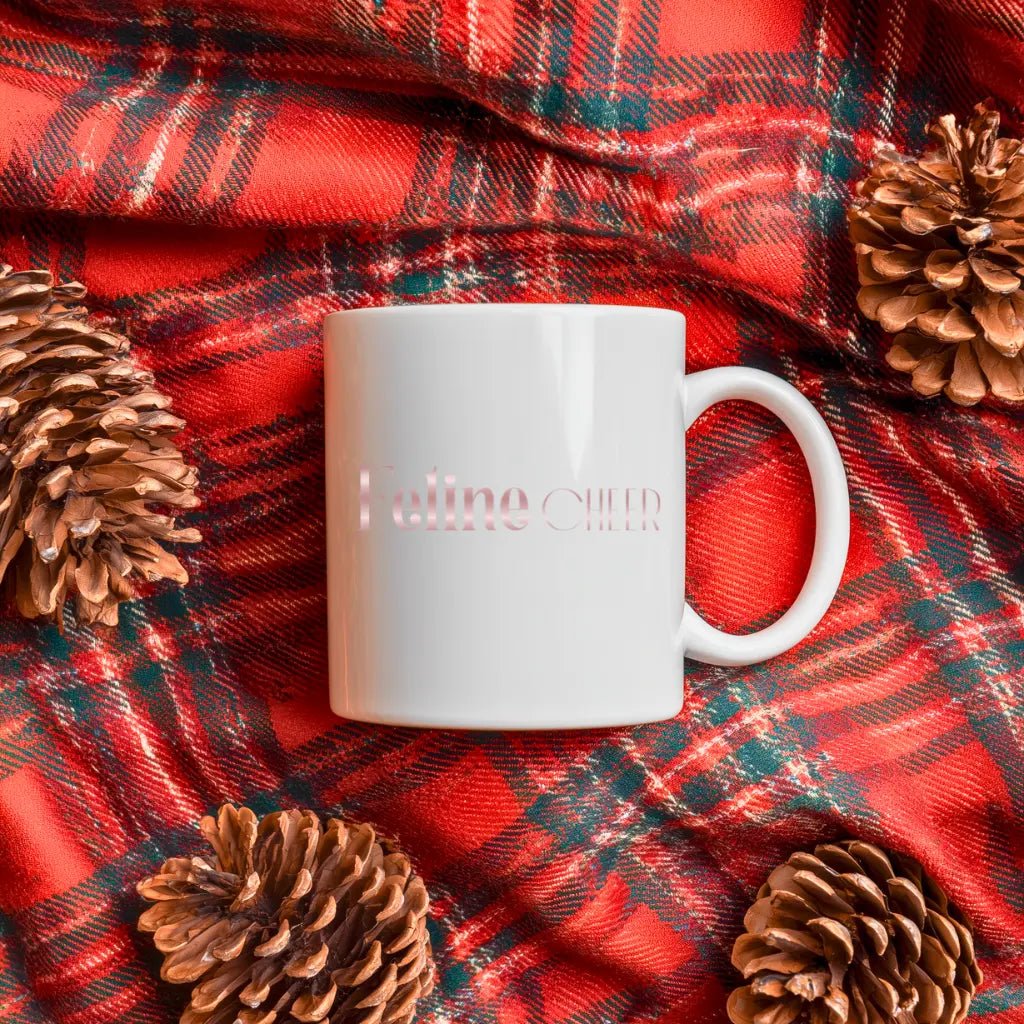 Feline Cheer Ceramic Mug - Chic Kitty