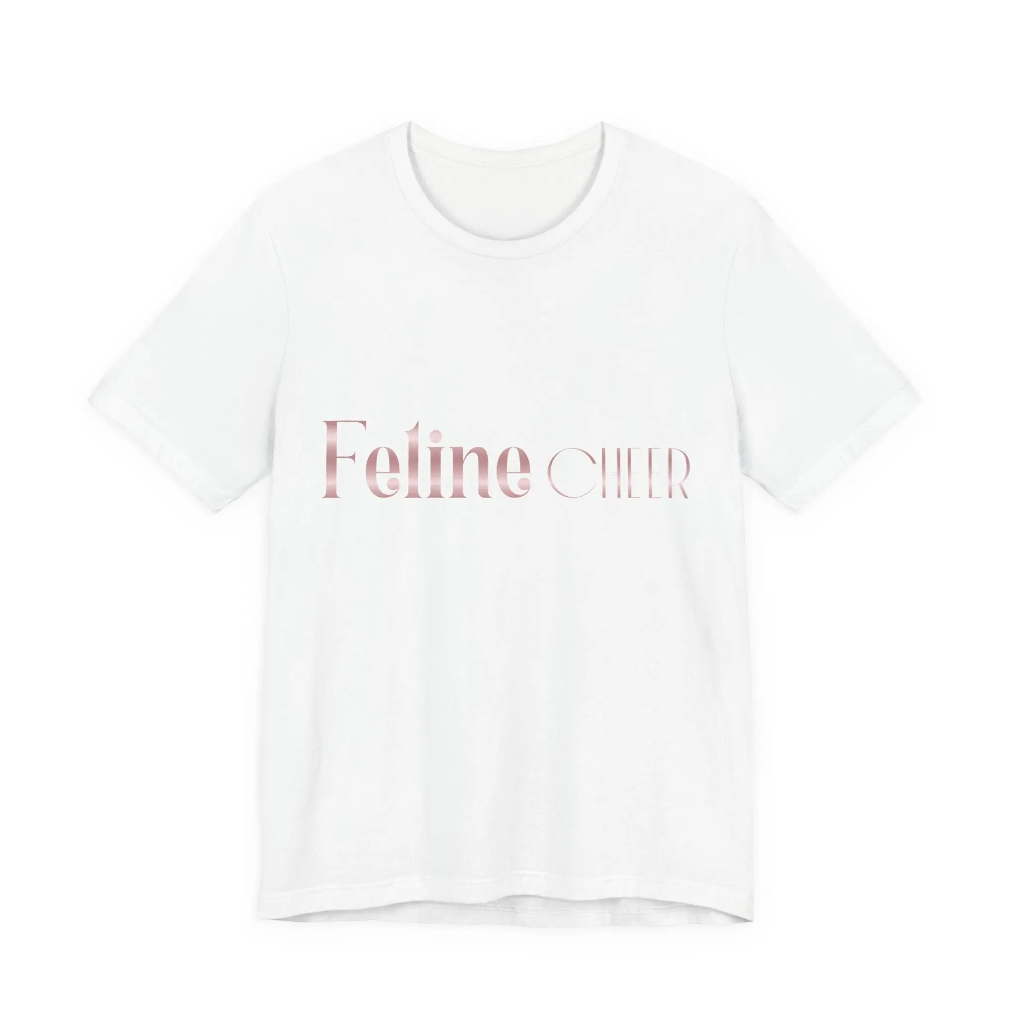 Feline Chic T‑Shirt — Pink Metallic "Feline Chic" Graphic Tee - Chic Kitty