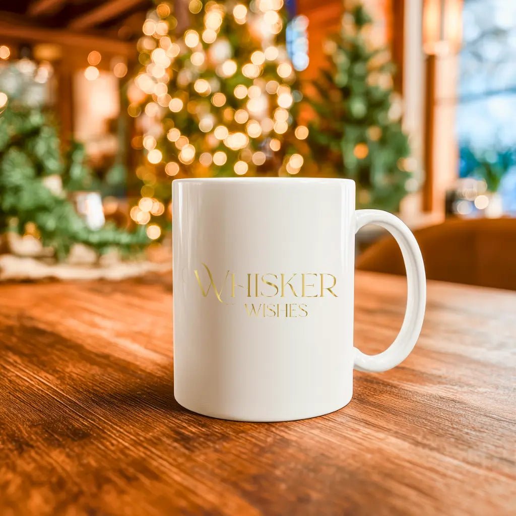 Gold Script 'Whisker Wishes' Coffee Cup (11oz & 15oz) - Chic Kitty